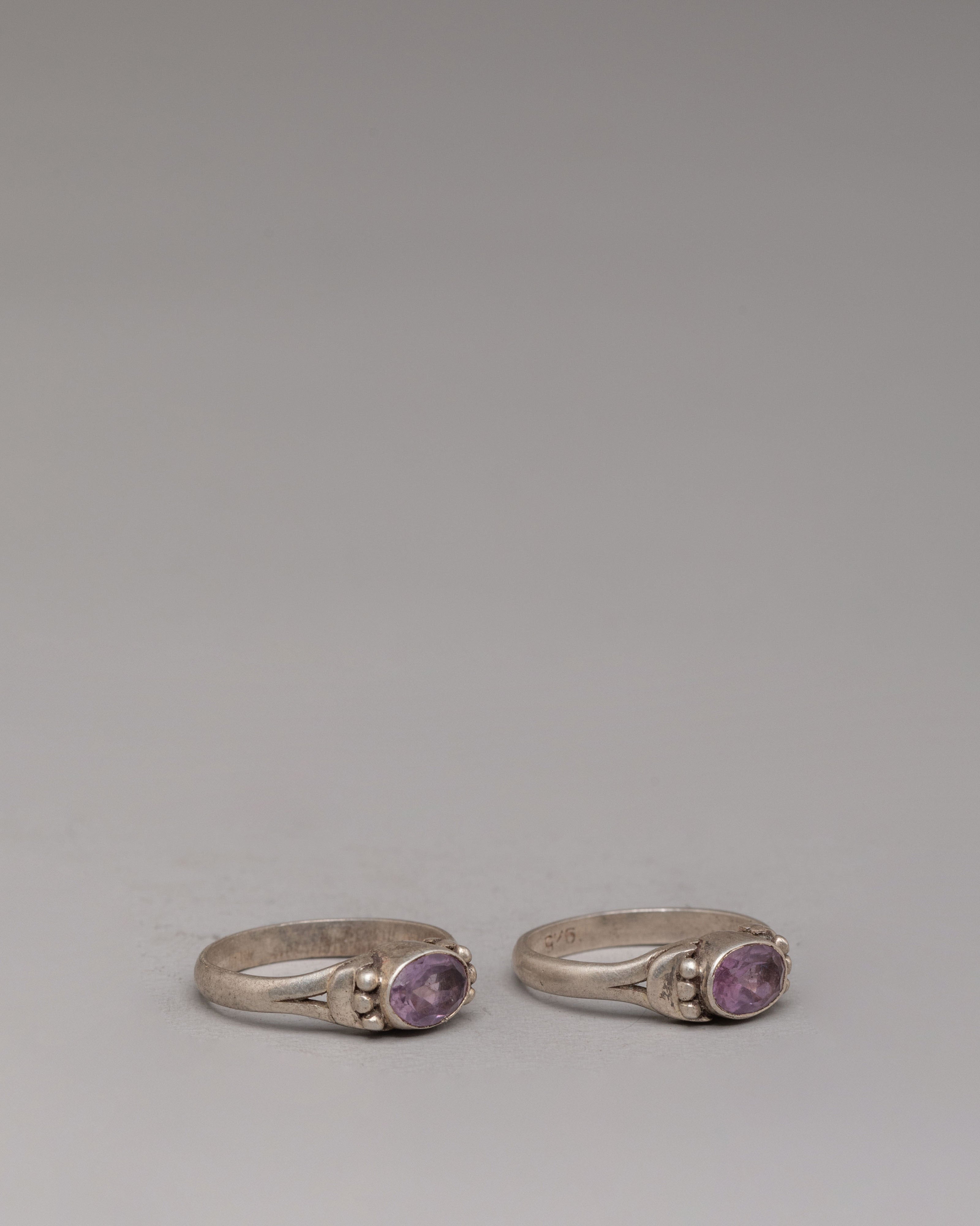 Natural Stone Zircon Ring | Artisan Silver Ring