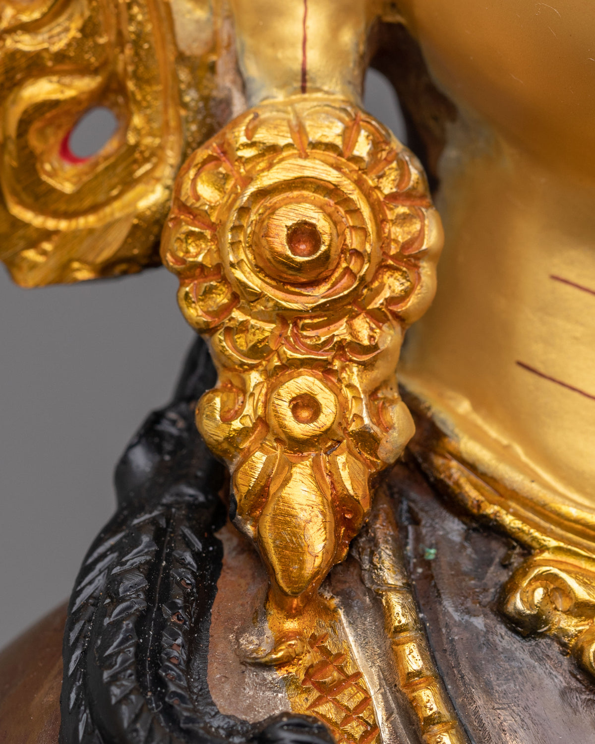 Spiritual Four-Armed Chenrezig Statue | Gold Plated Avalokiteshvara Buddhist Sculpture