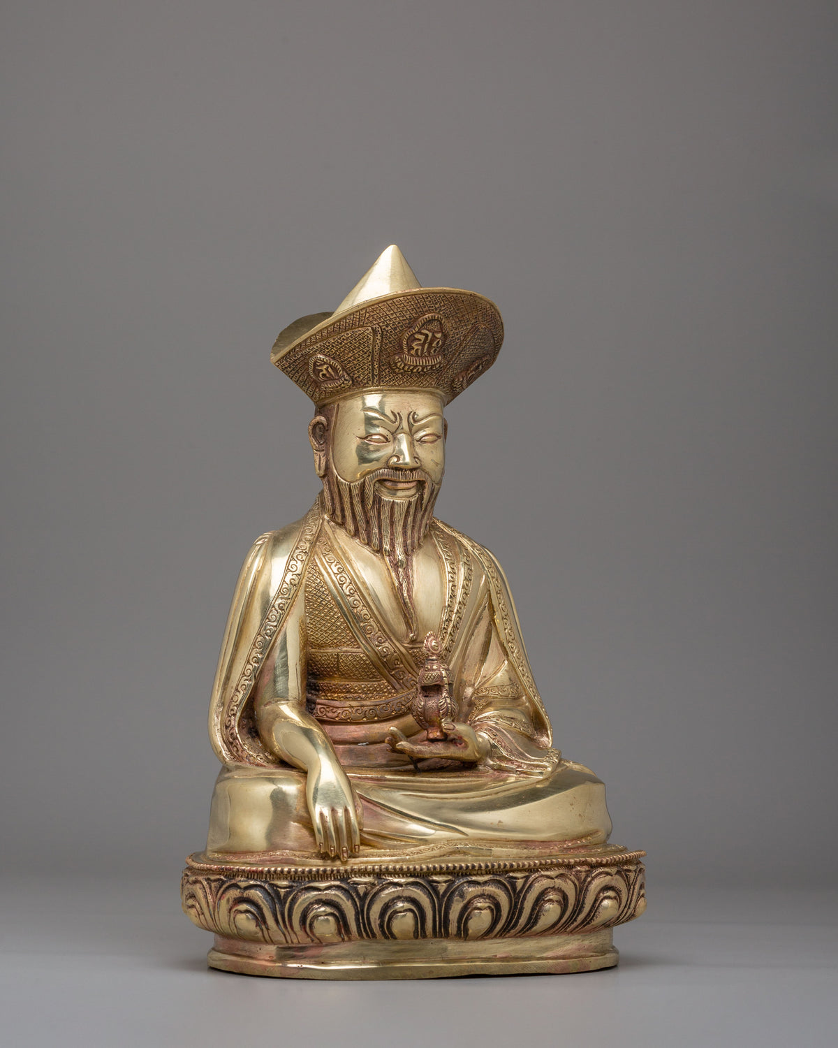 Handcrafted Tibetan Guru Shapdum Statue | Spiritual Enlightenment Decor