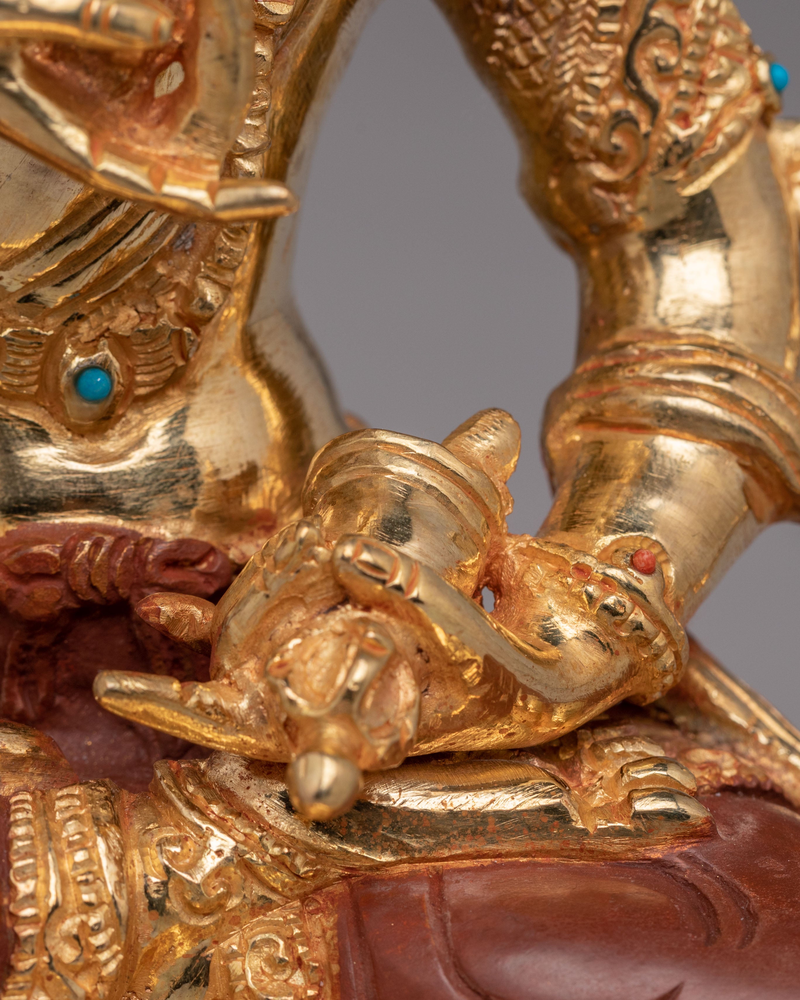 Sacred Vajrasattva Sculpture | Handcrafted Tibetan Artwork for Meditation