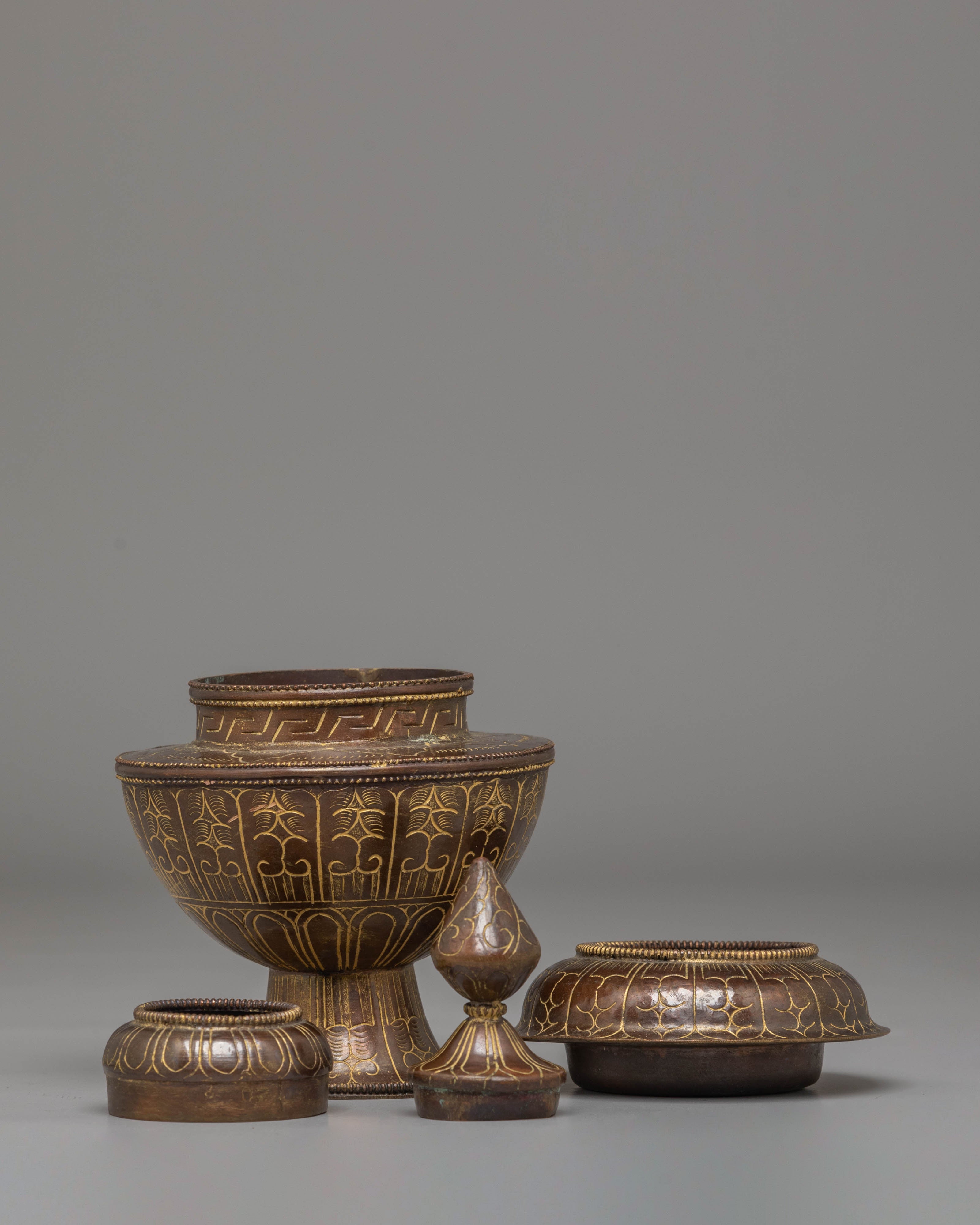 Handcrafted Buddhist Rice Pot | Sacred Offering Vessel for Rituals & Blessings