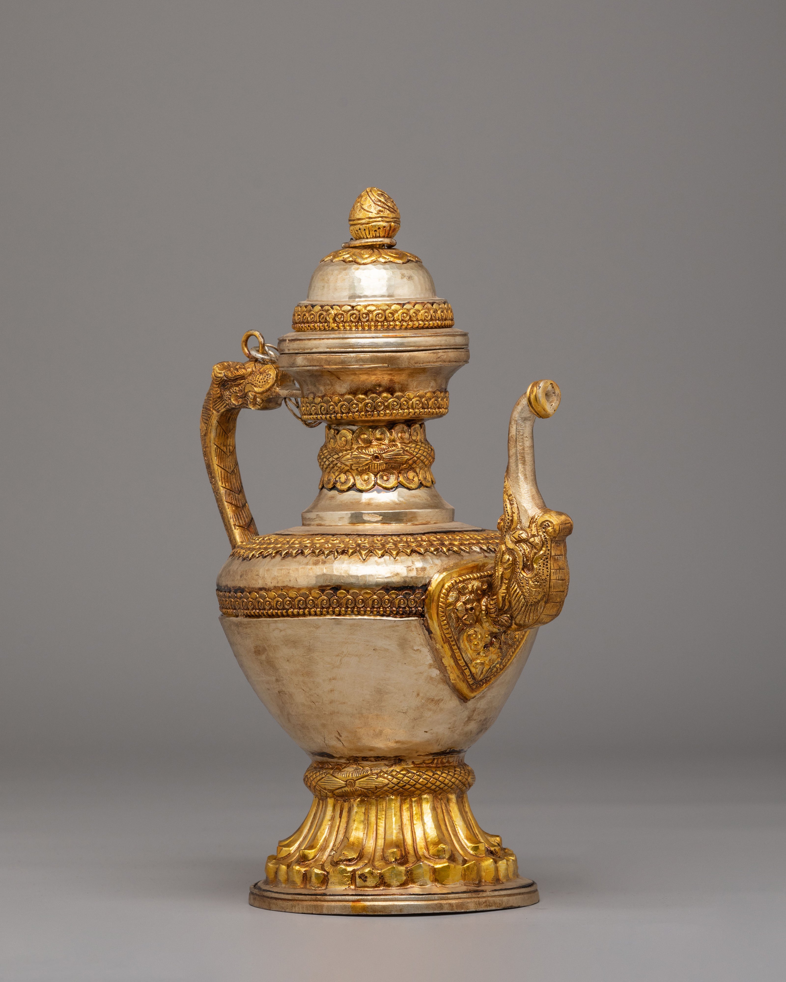Sacred Tibetan Tea Pot | Ritual Vessel for Meditation & Decorative Use