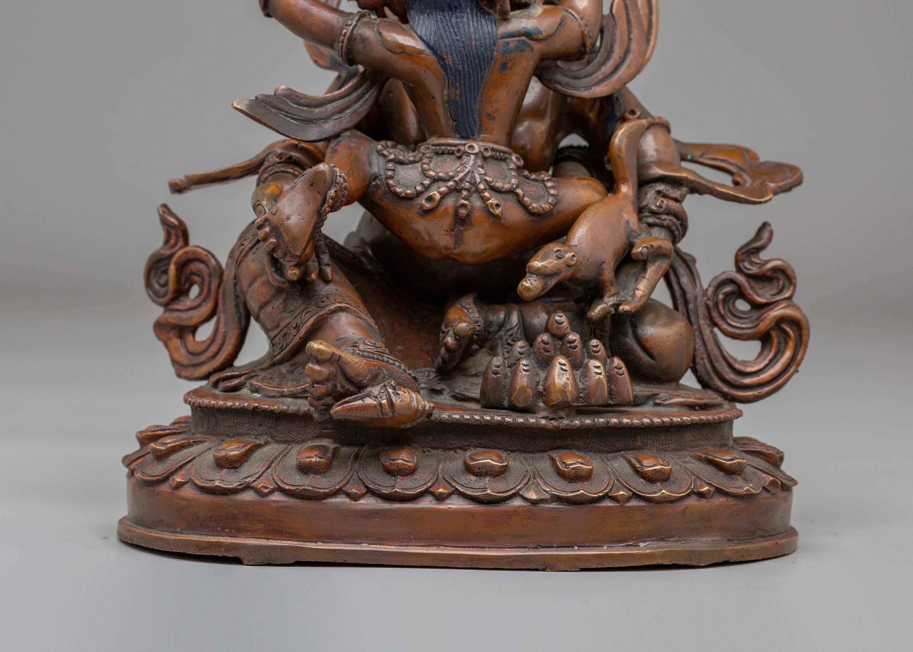 Buddhist Dzambhala with Consort Sculpture | Wealth Deity Statue