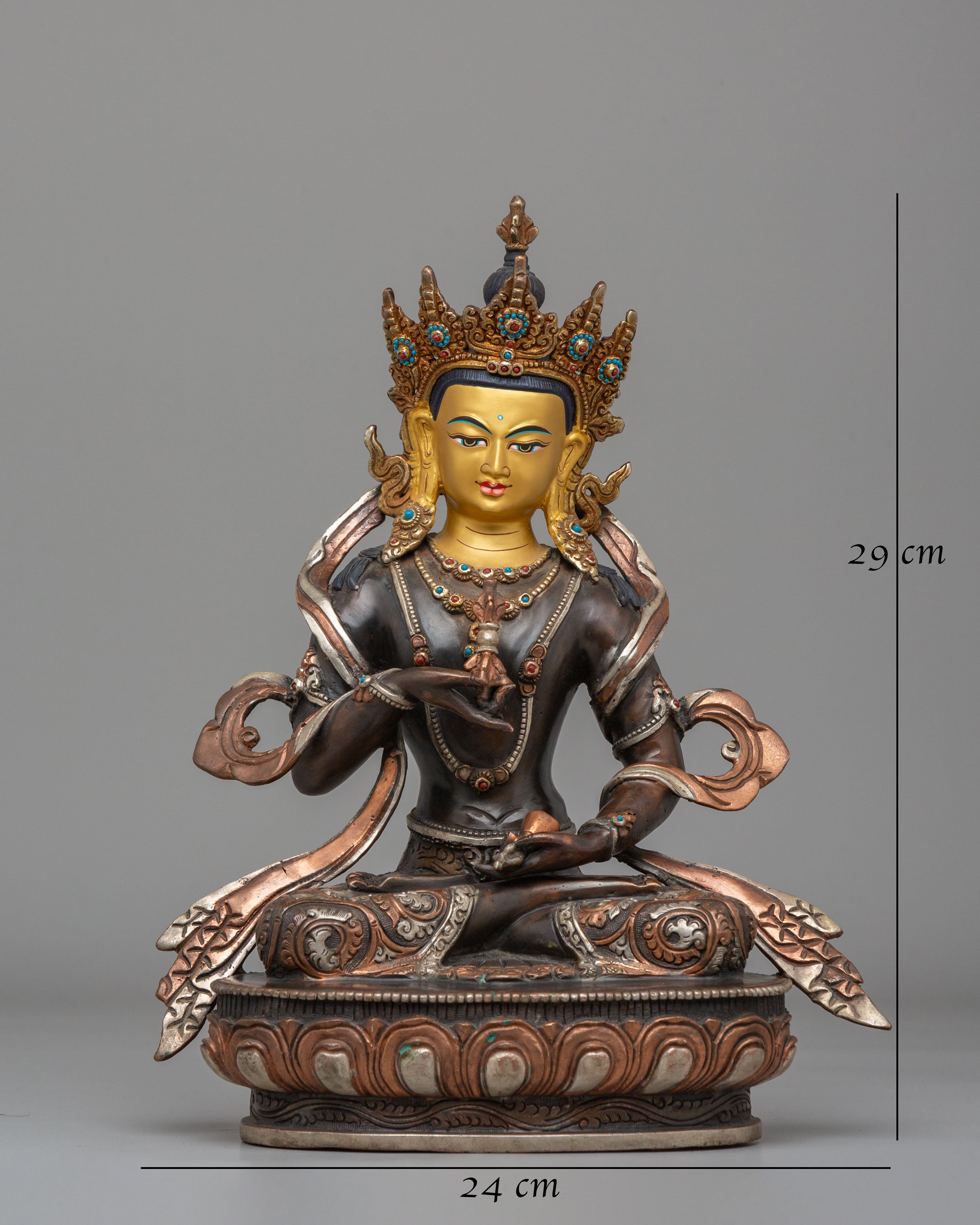 Vajrasatva Meditation & Purification Statue | Gold Gilded Artwork
