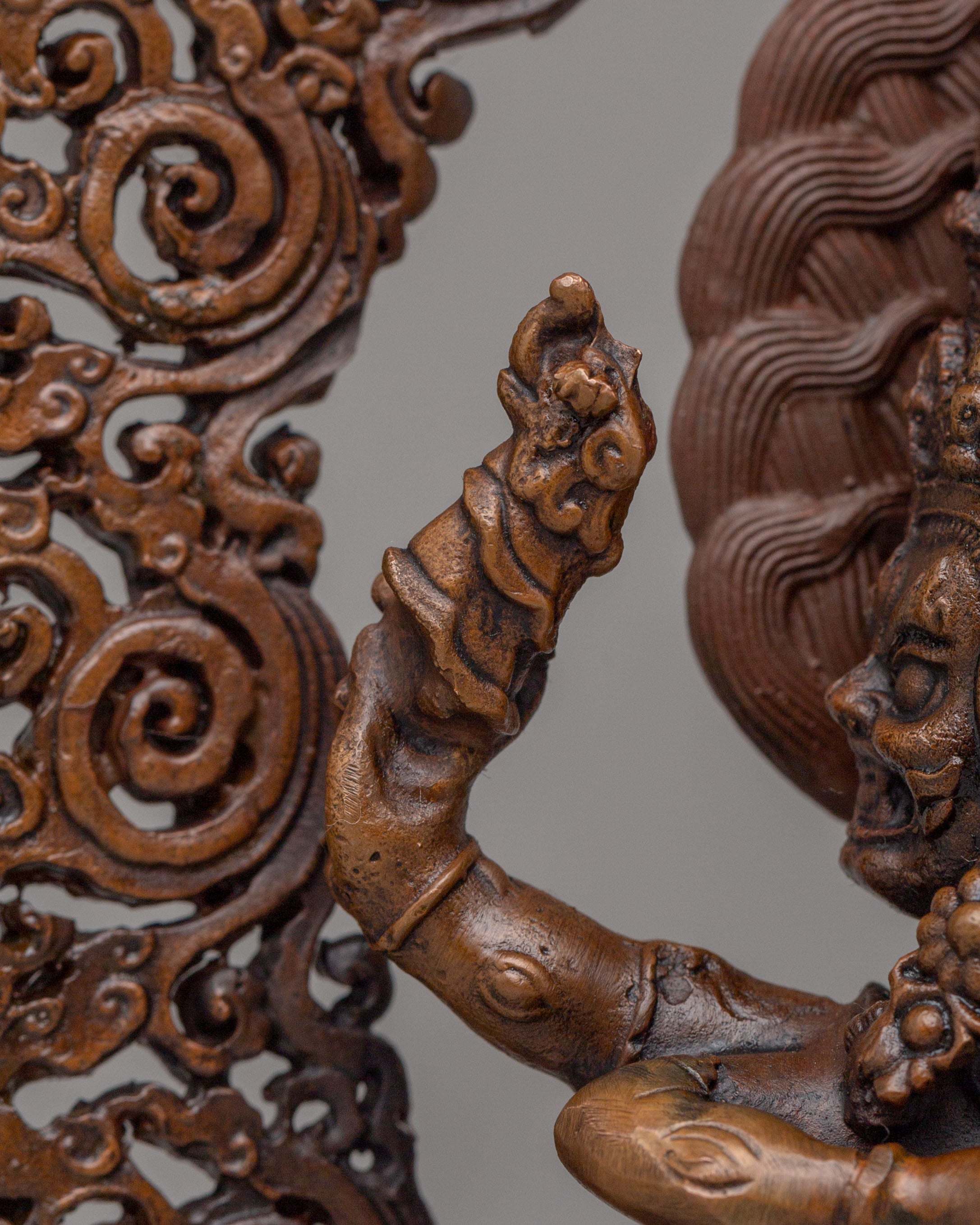 Handmade Three Nyingma Protectors | Rahula Dorje Legpa Ekajati Statue