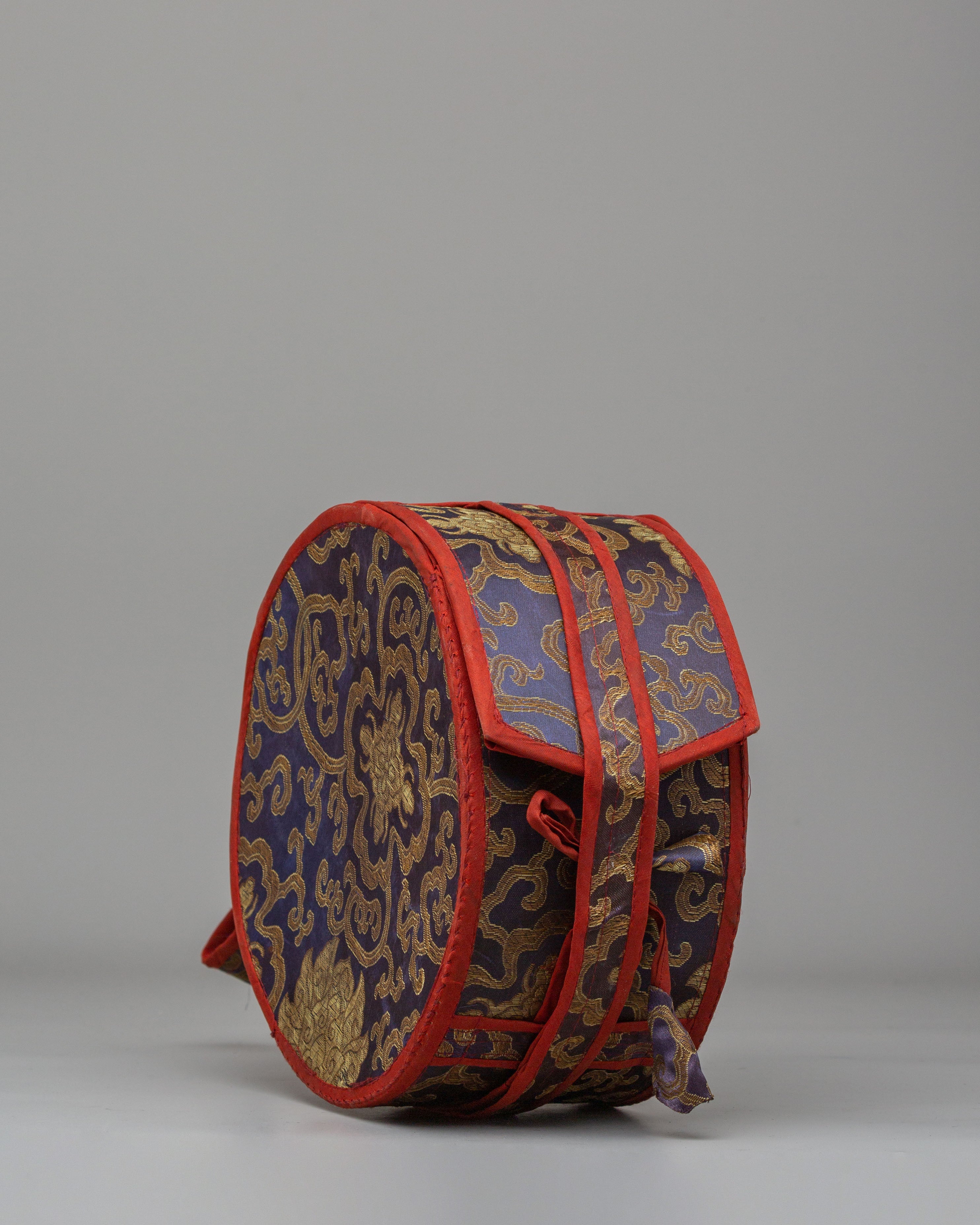 Wooden Damaru Ritual Instrument | Vajrayana Altar Damaru