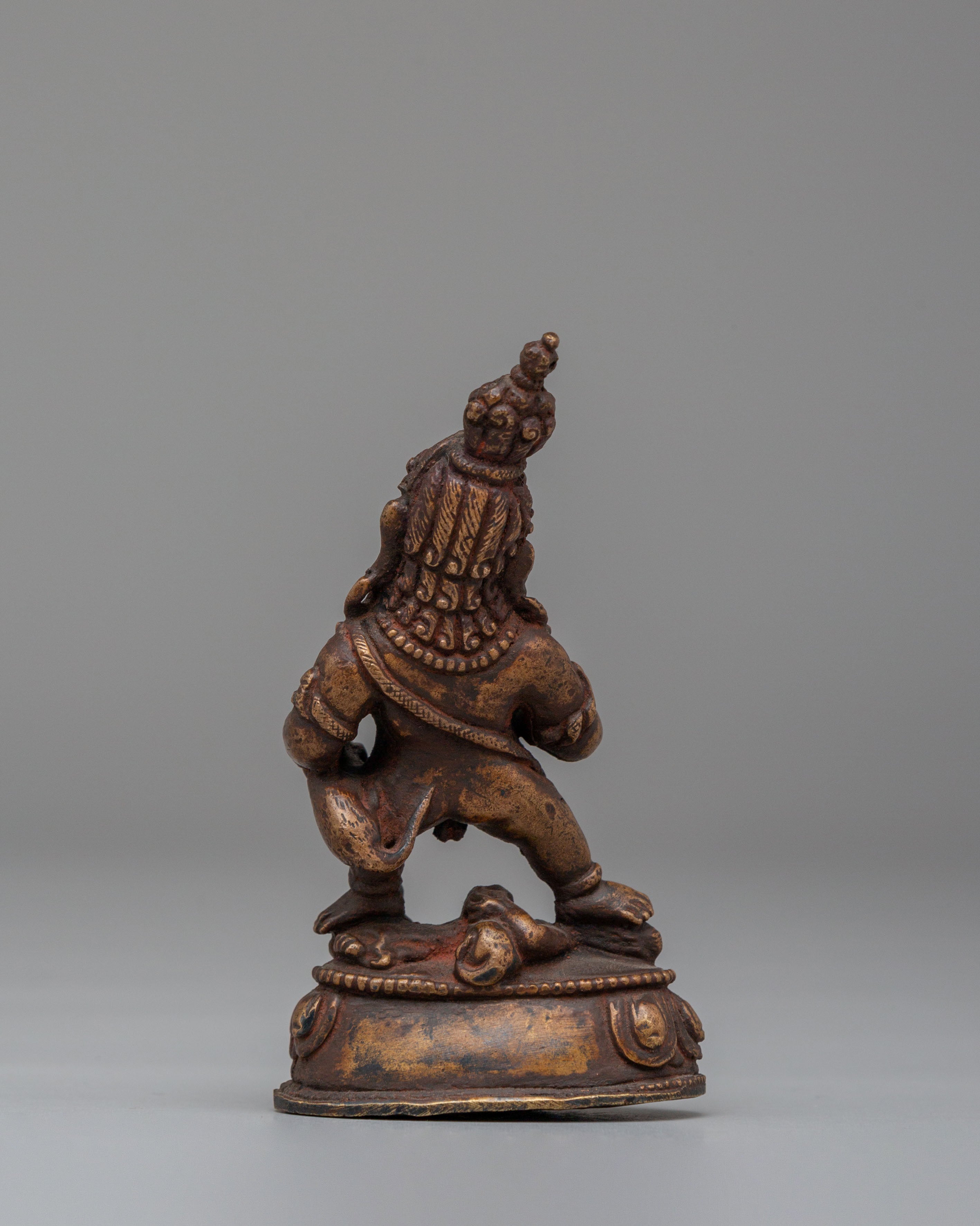 Black Dzambhala Wealth Deity Sculpture | Sacred Buddhist Altar Decor
