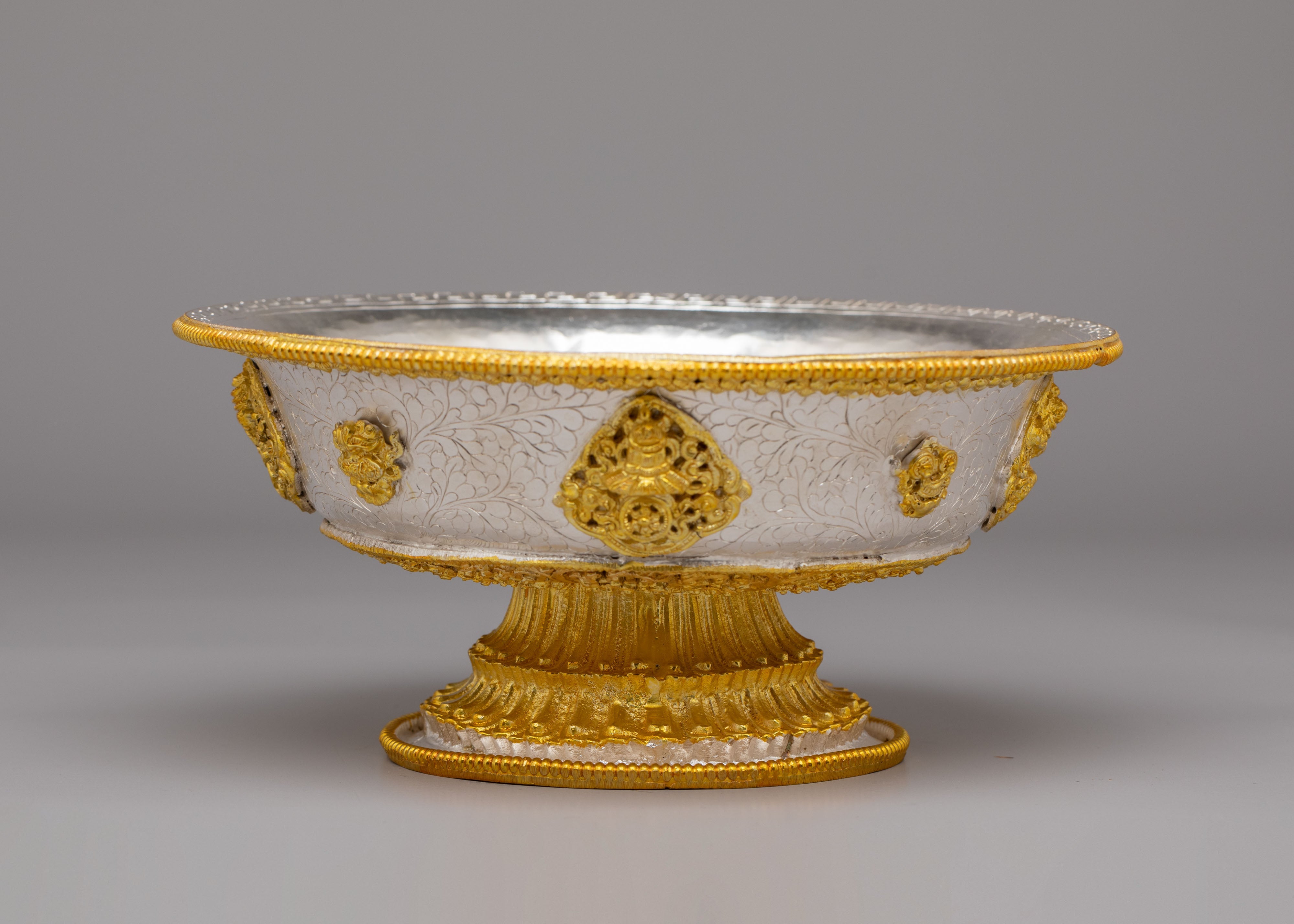 Handmade Serkyem Offering Set | Buddhist Ritual Vessels for Altar and Meditation