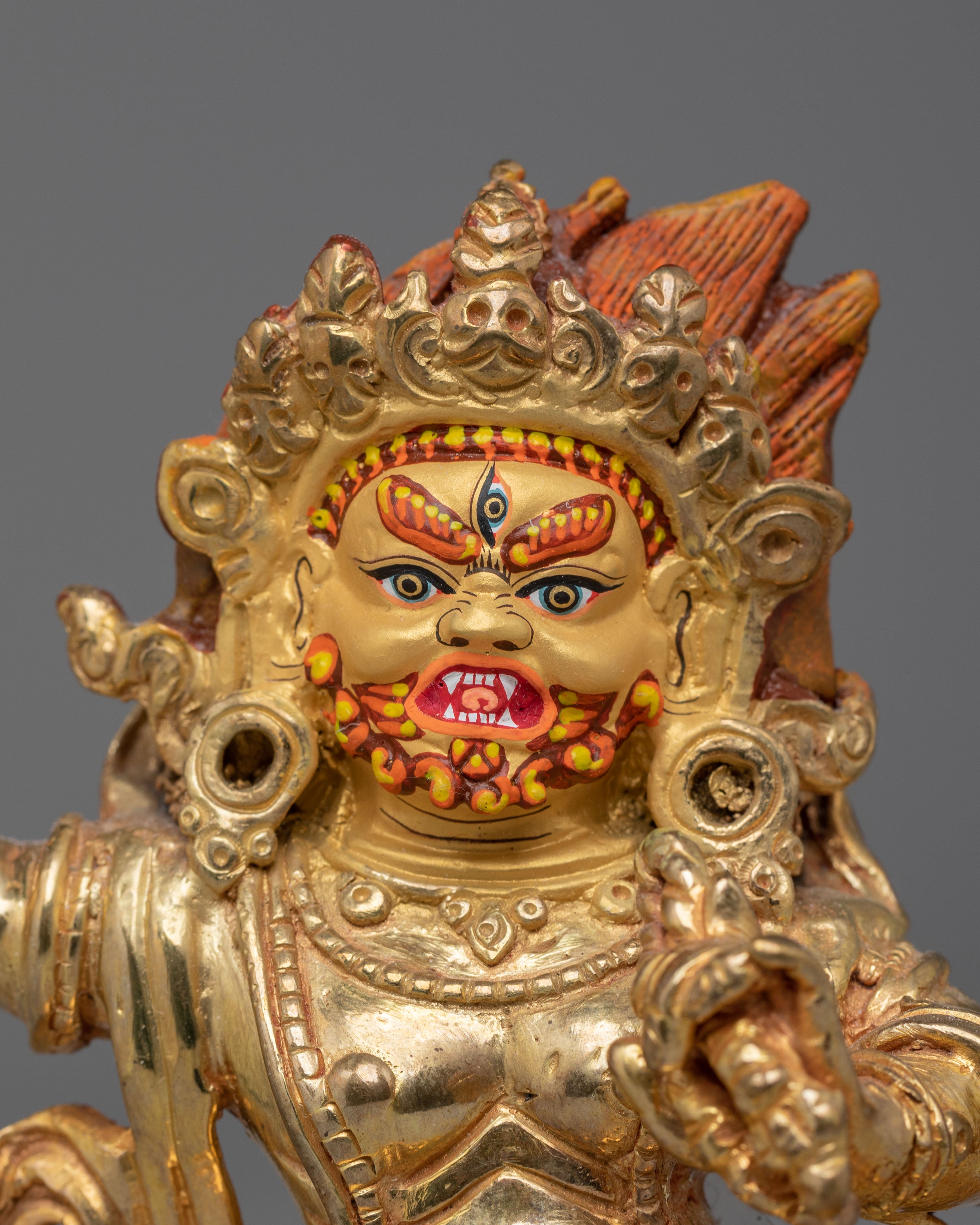 Handmade Power Deity Vajrapani Statue | Spiritual Protection Decor