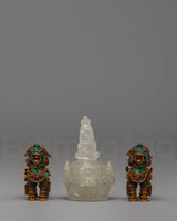 Stupa and Lion Set for Decor