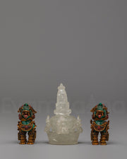 Stupa and Lion Set for Decor