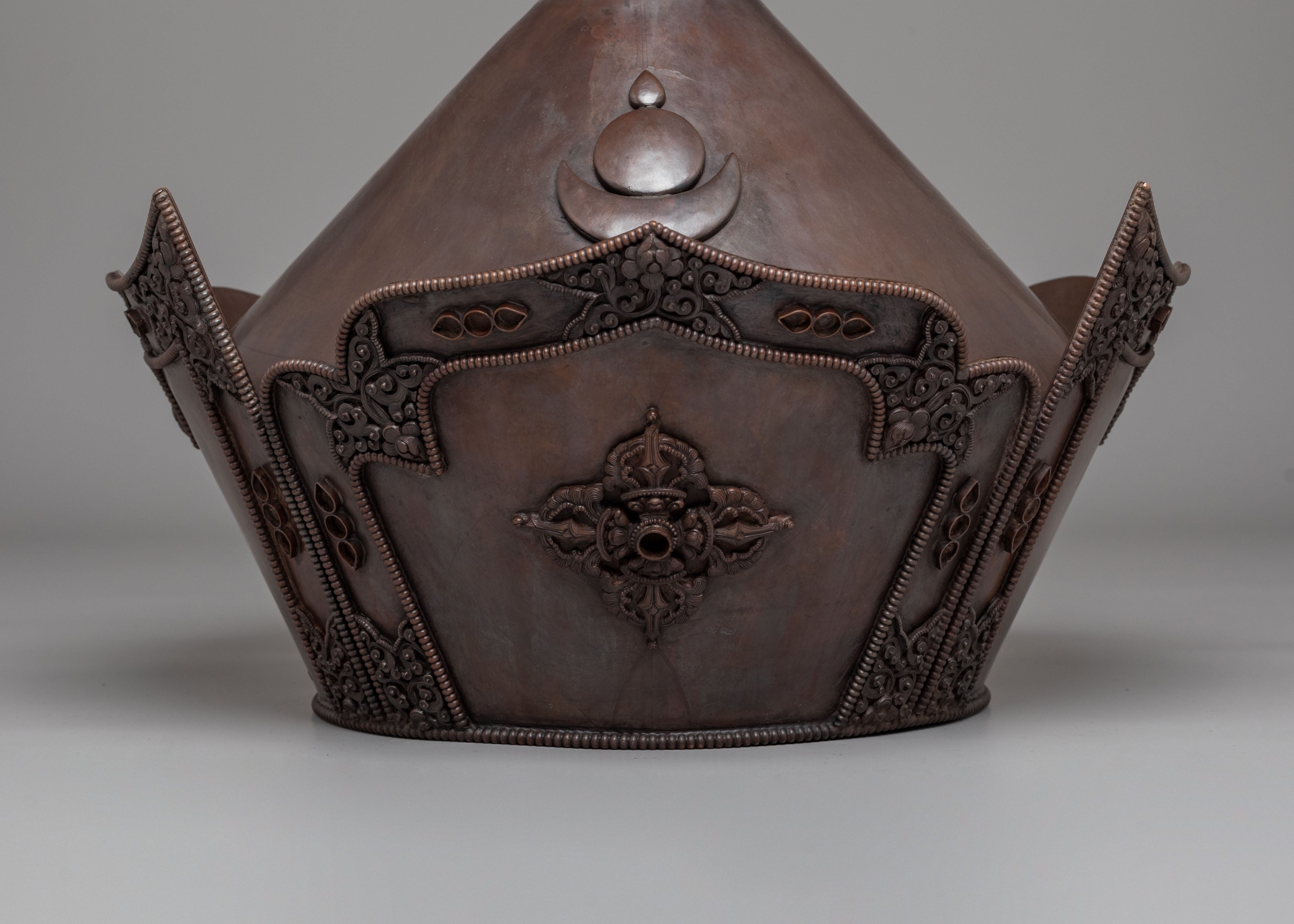 Handmade Ritual Guru Rinpoche Lotus Hat | Symbol of Divine Authority