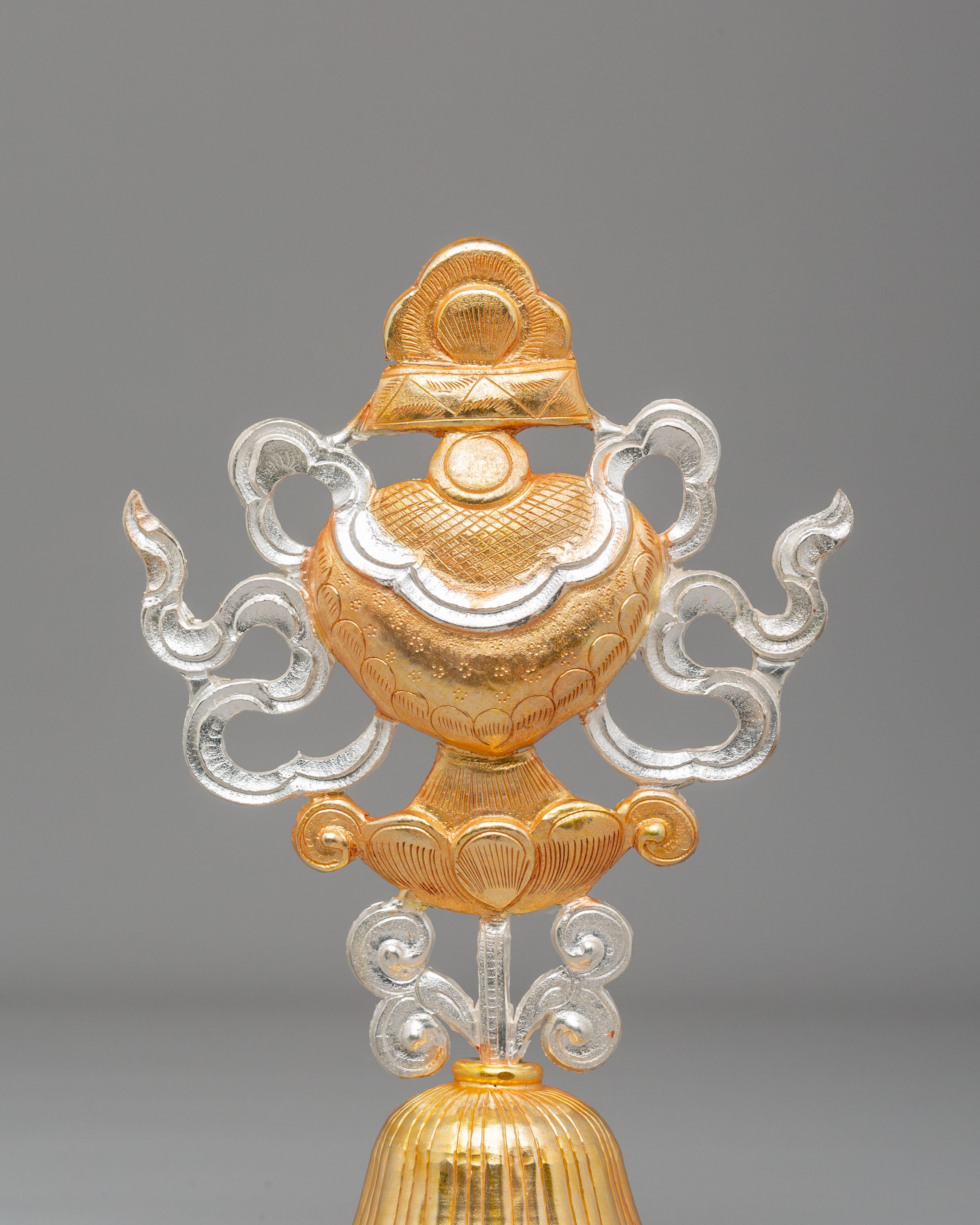 Sacred Eight Auspicious Symbols Set | Copper Body with Electro Gold & Silver Plating