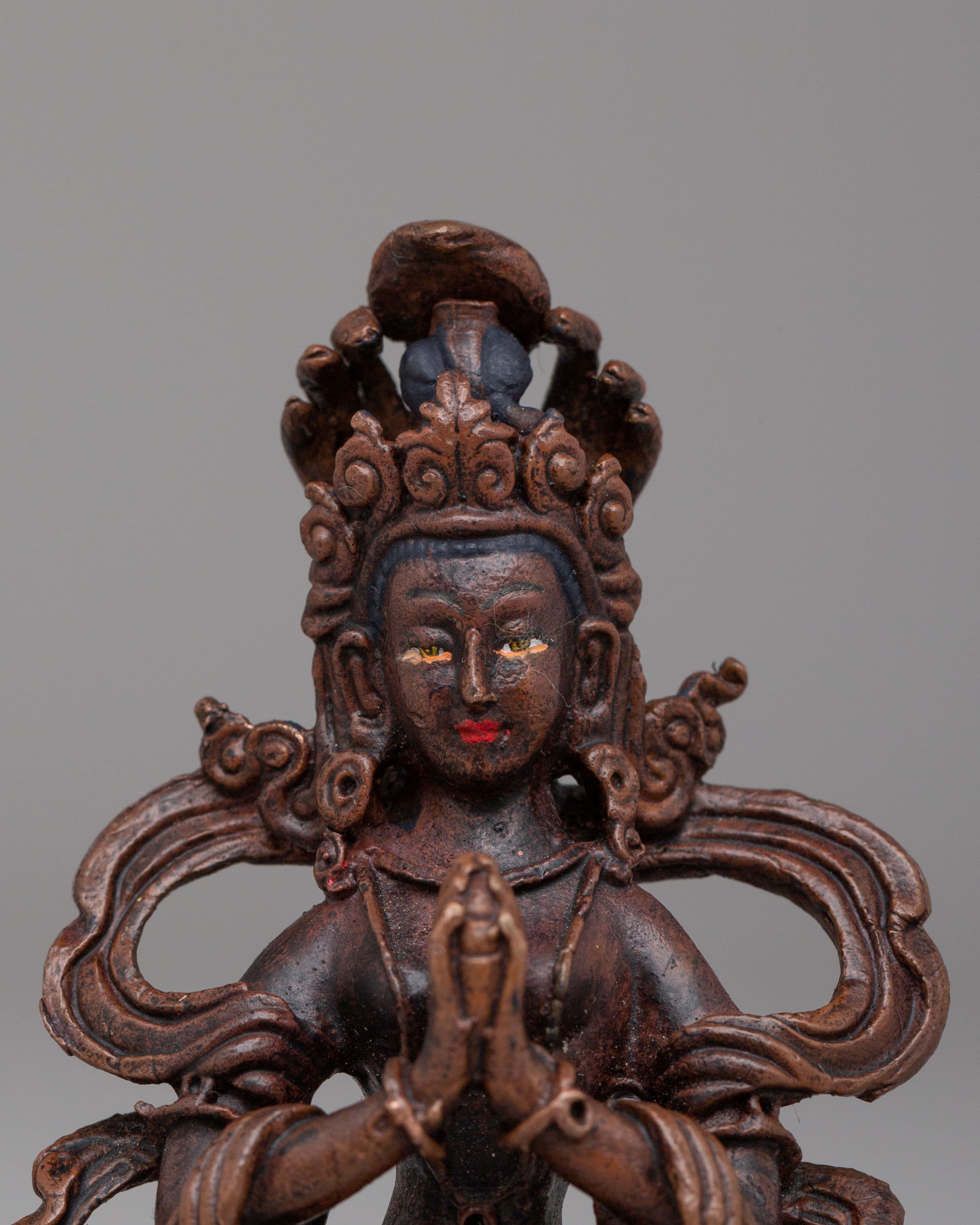 Nagkanya Goddess Statue | Copper Tibetan Deity Figurine