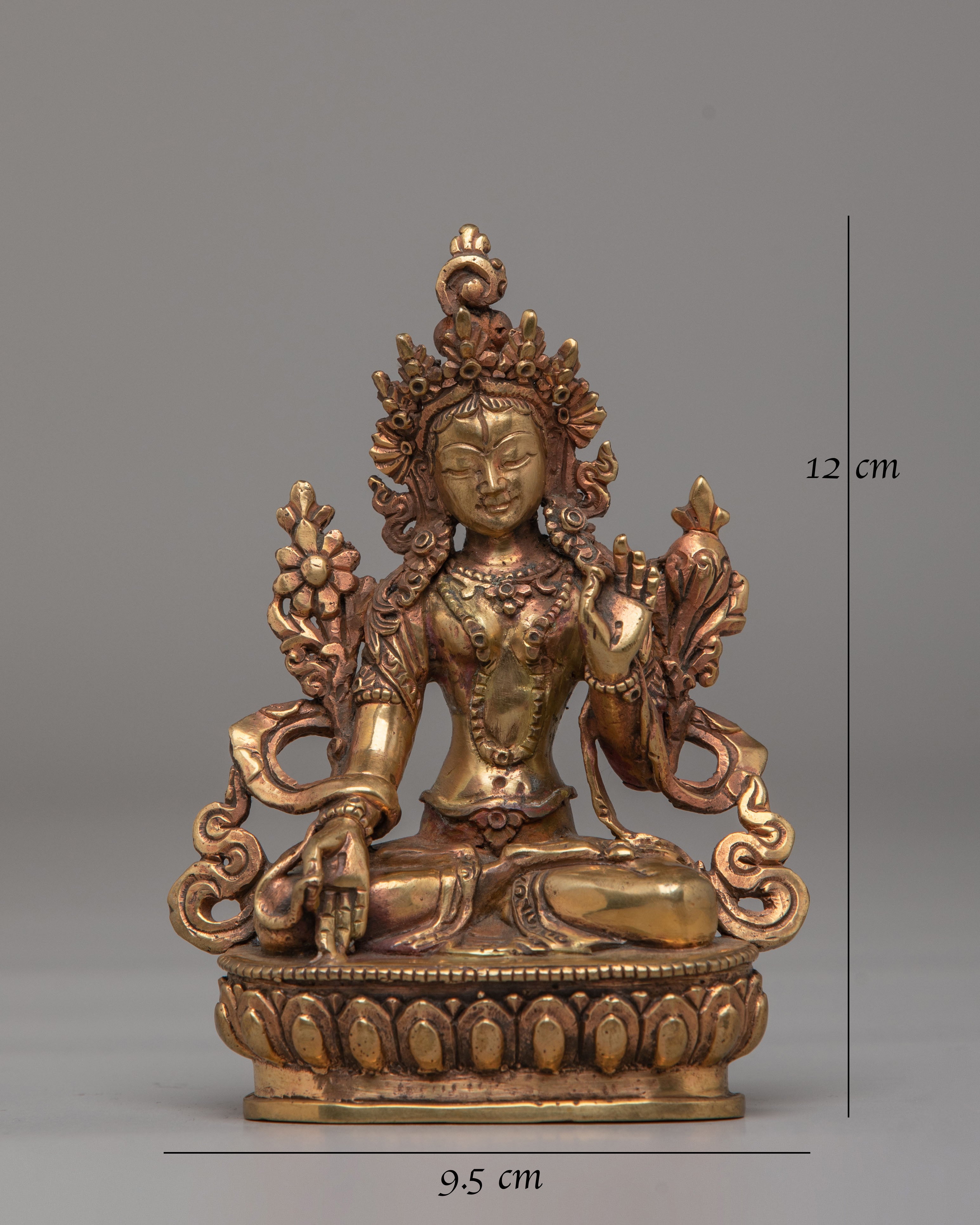 Handcrafted White Tara Deity Statue | Tibetan Buddhist Decor