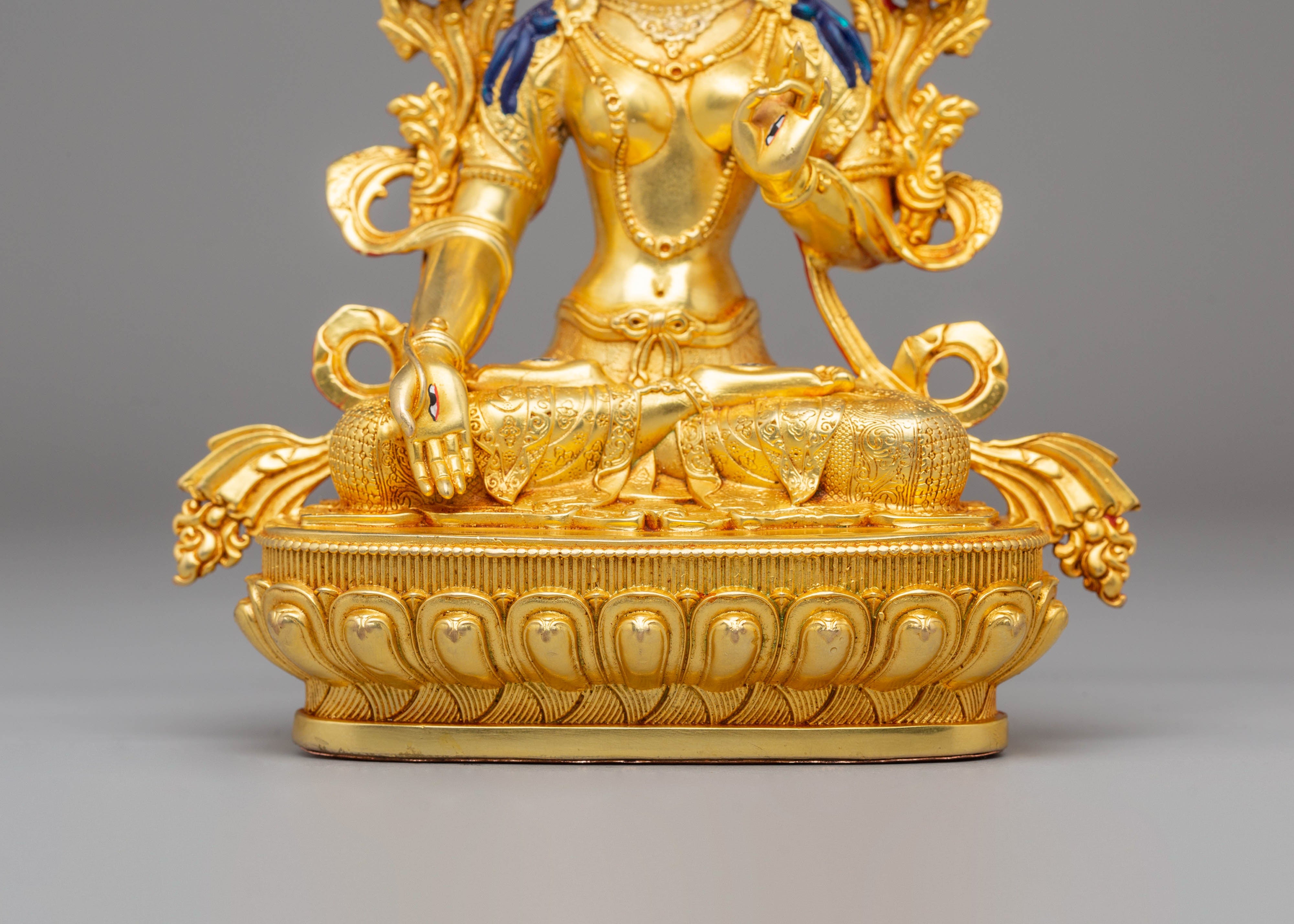 Handmade White Tara Statue | Tibetan Goddess of Compassion and Long Life