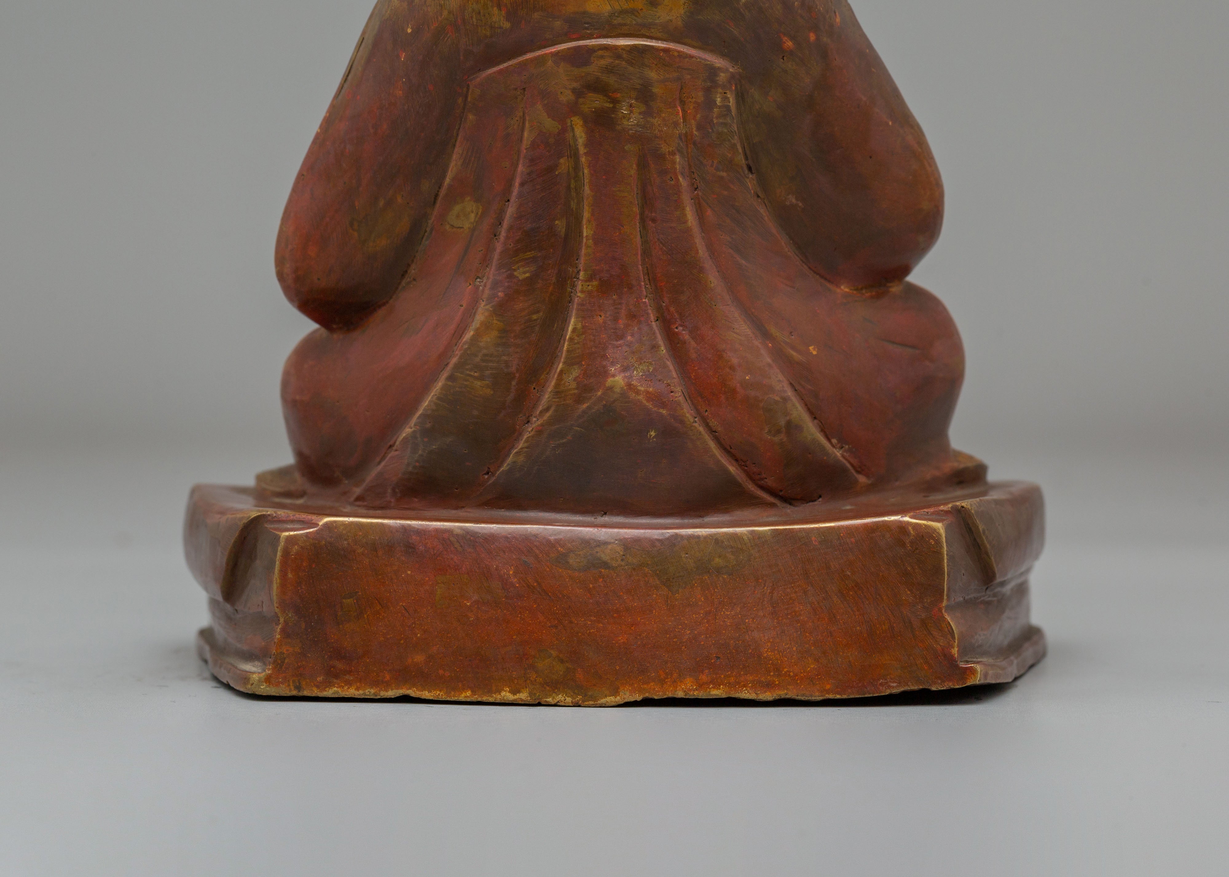 Traditional Buddhist Marpha Sculpture | 24K Gold Plated Copper Sculpture