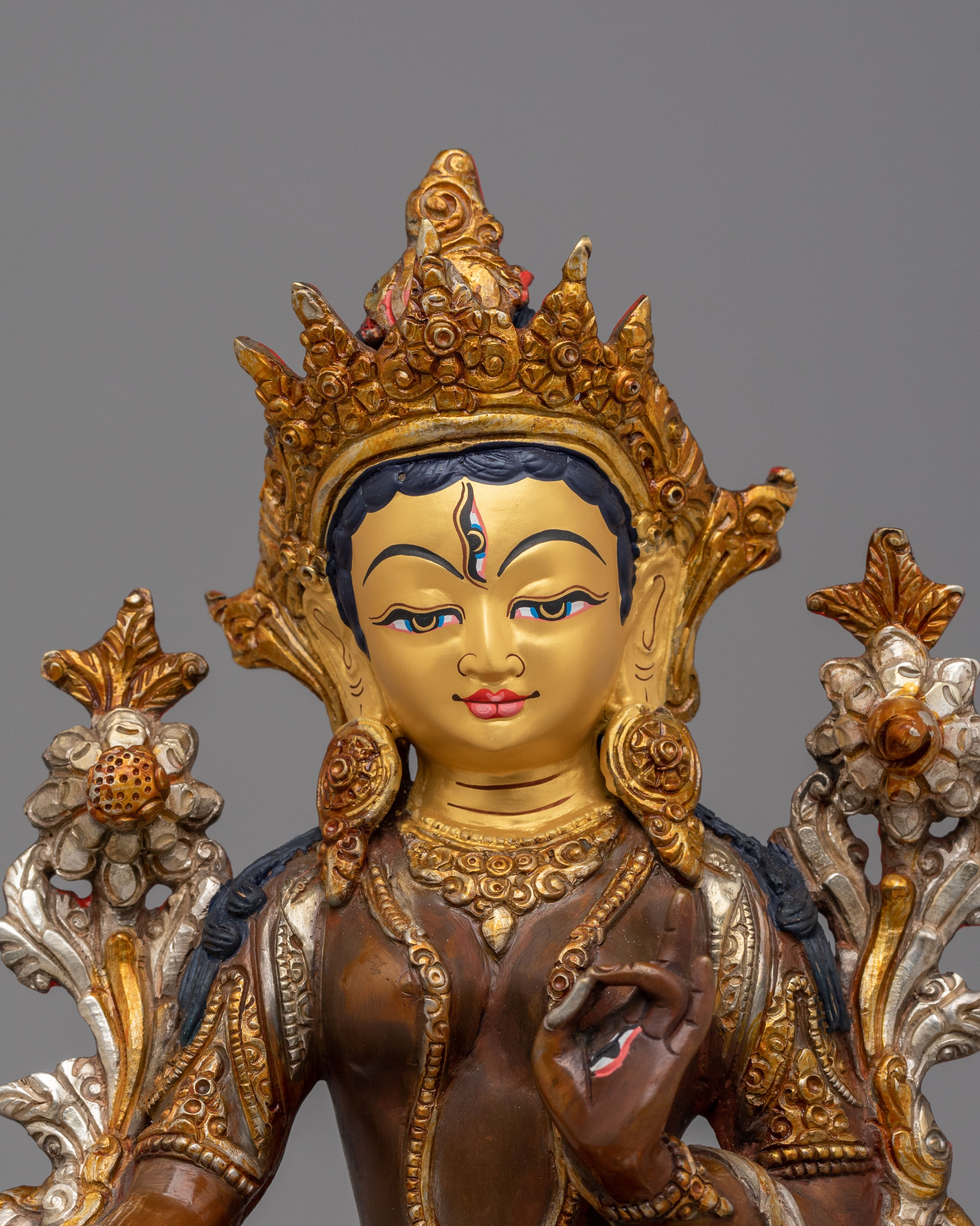 Handmade Ritual White Tara Statue | Sacred Spiritual Decor for Meditation