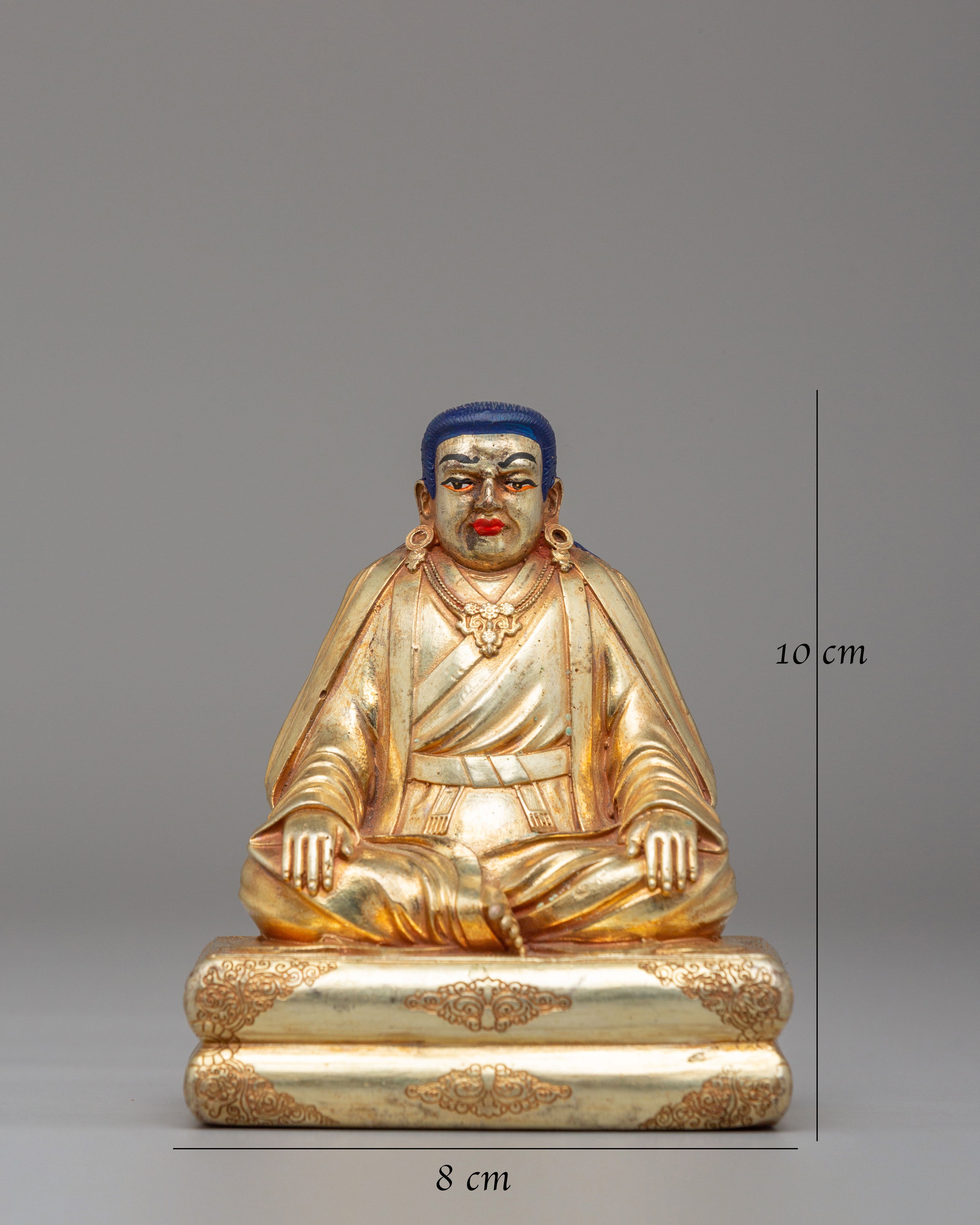 Himalayan Buddhist Master Gampopa Statue | Tibetan Sculpture of Spiritual Teacher