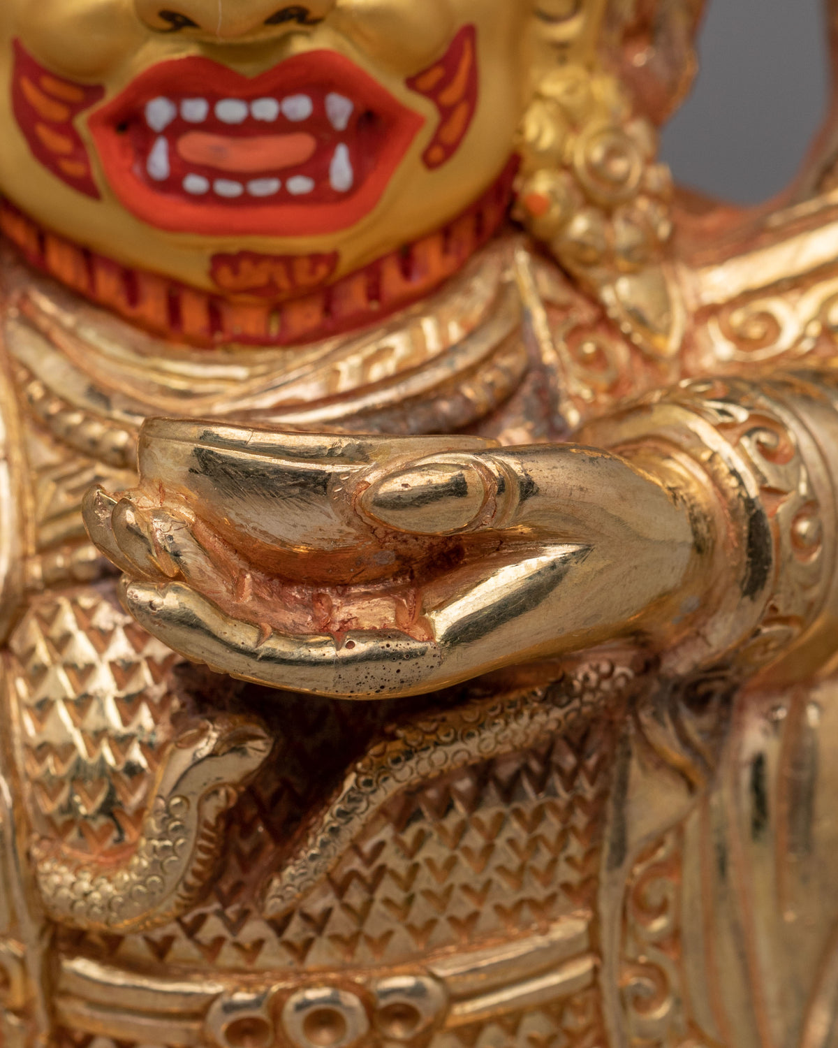 Mahakala Bergachen Wrathful Statue | Fierce Protector Deity