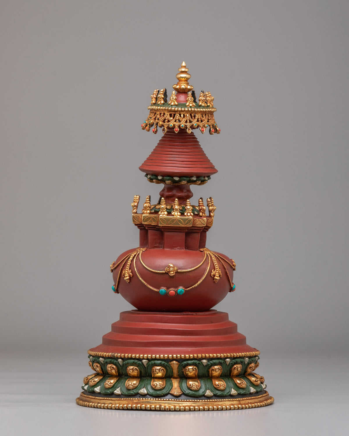 Traditional Altar Kadampa Chorten | Spiritual Decor for Meditation Spaces