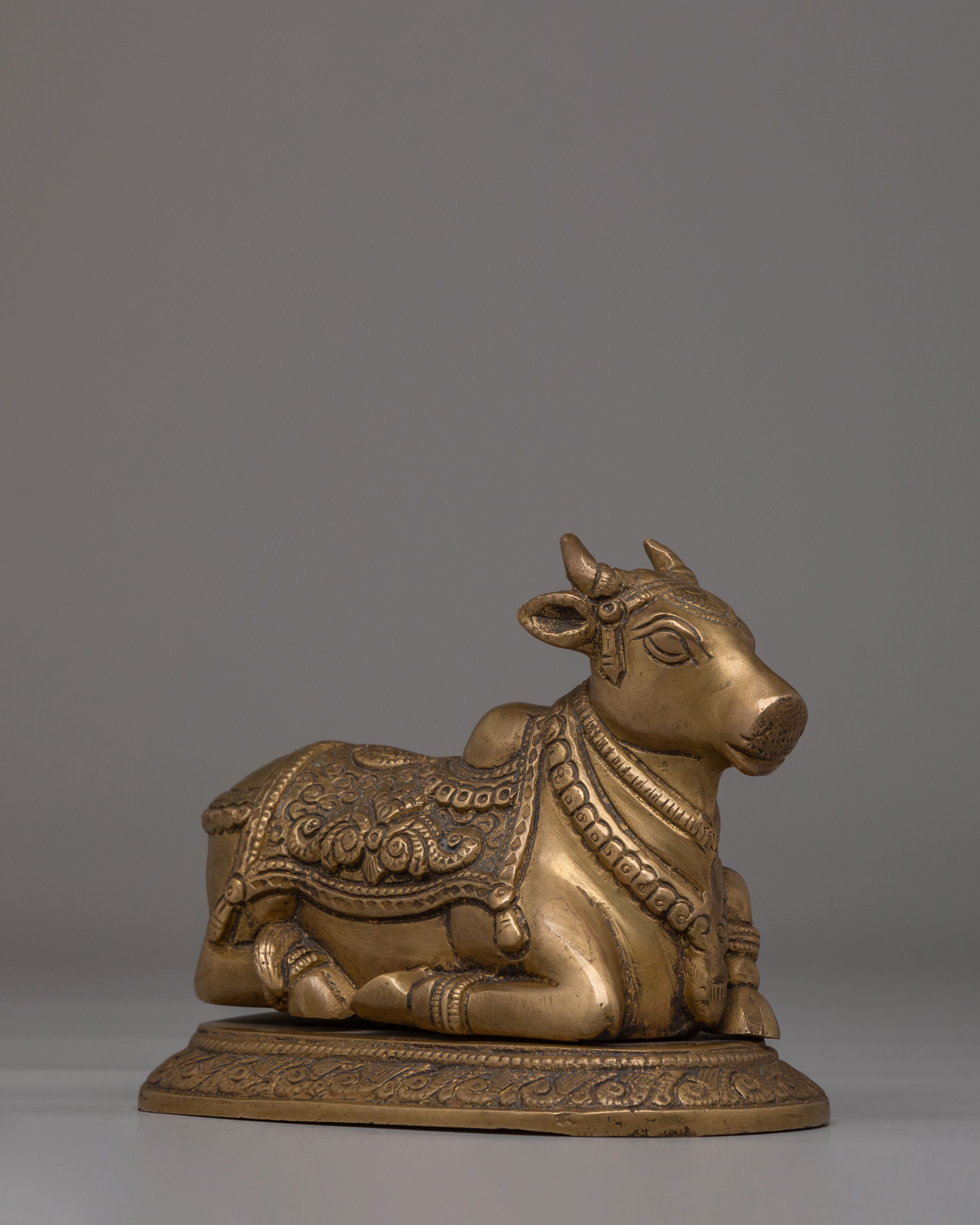 Sacred Nandi Statue | Brass Idol of Lord Shiva's Sacred Bull