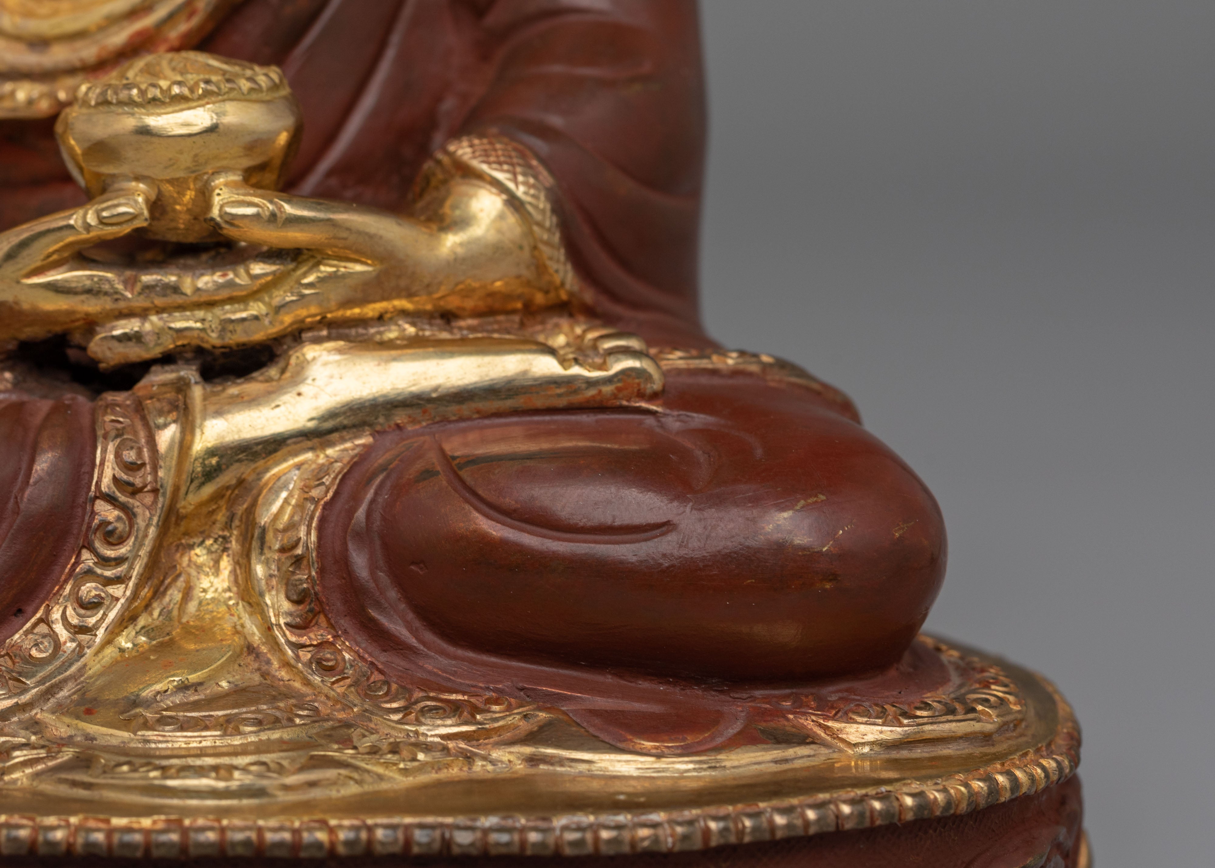 Amitabha Buddha Statue for Altar | Traditional Buddhist Decor