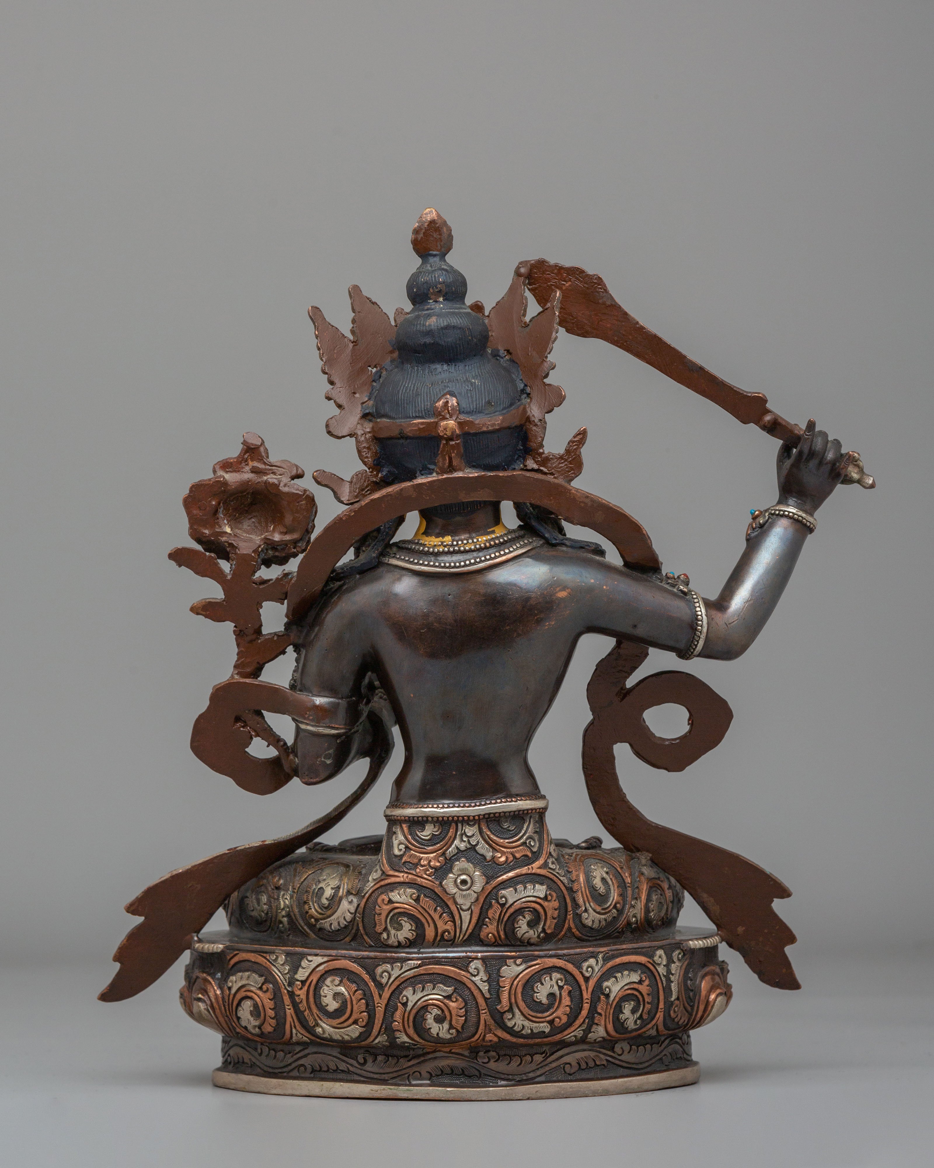 Tibetan Manjushri Wisdom Deity Statue | Sacred Sculpture for Meditation and Decor