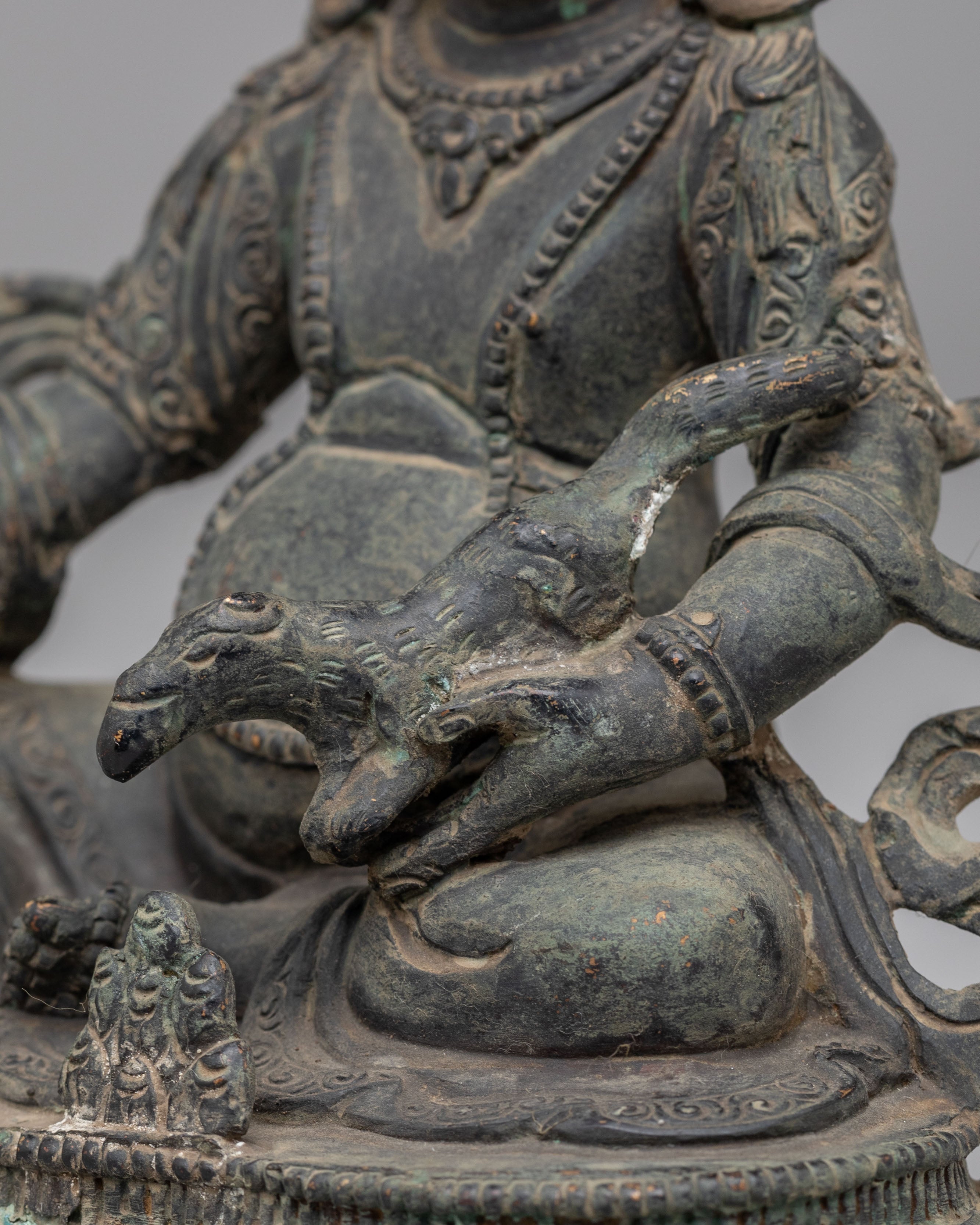 Handcrafted Himalayan Dzambhala Statue | Traditional Buddhist Art