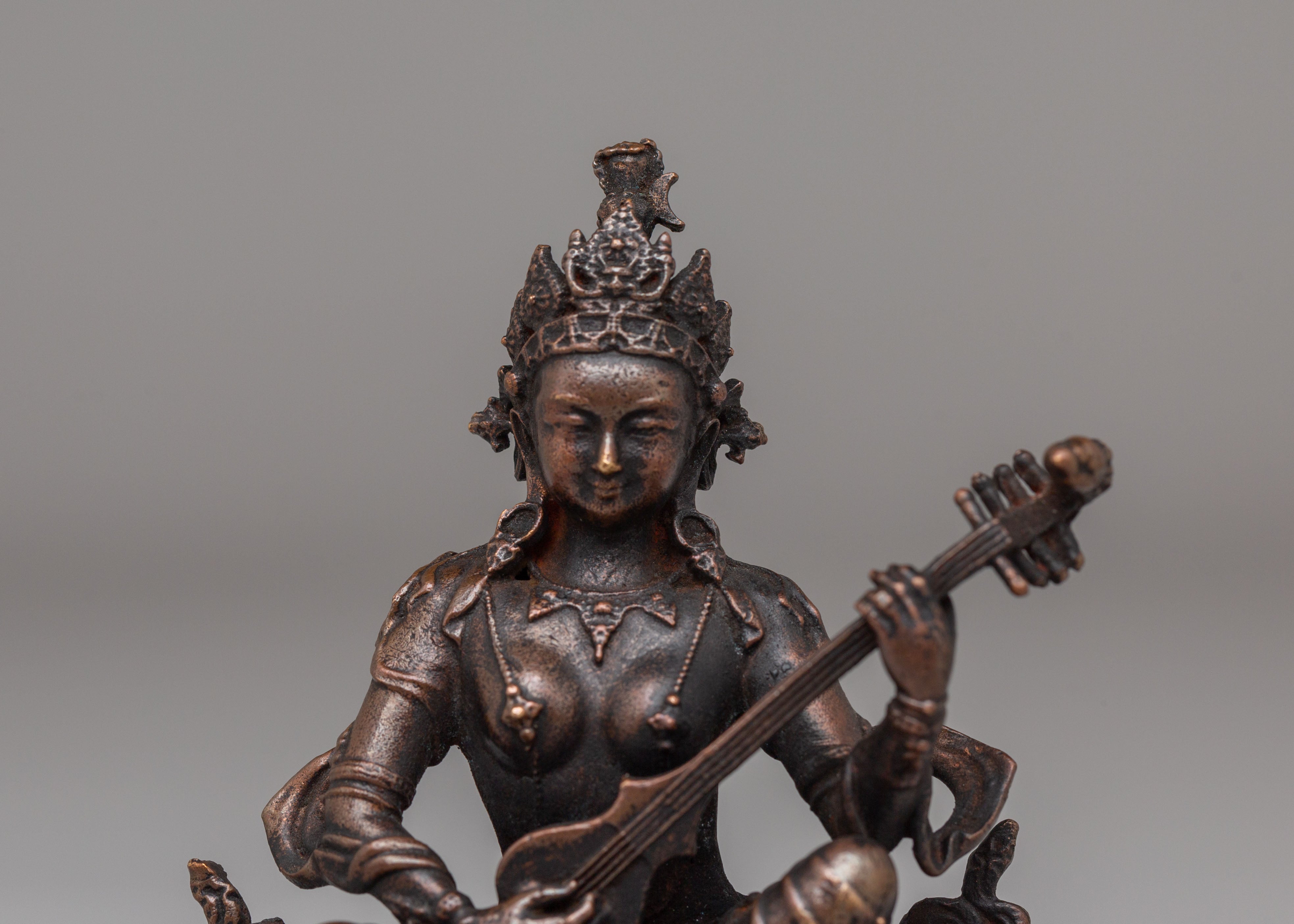 Saraswati Decor Statue | Handcrafted Bronze Statue for Home Decor