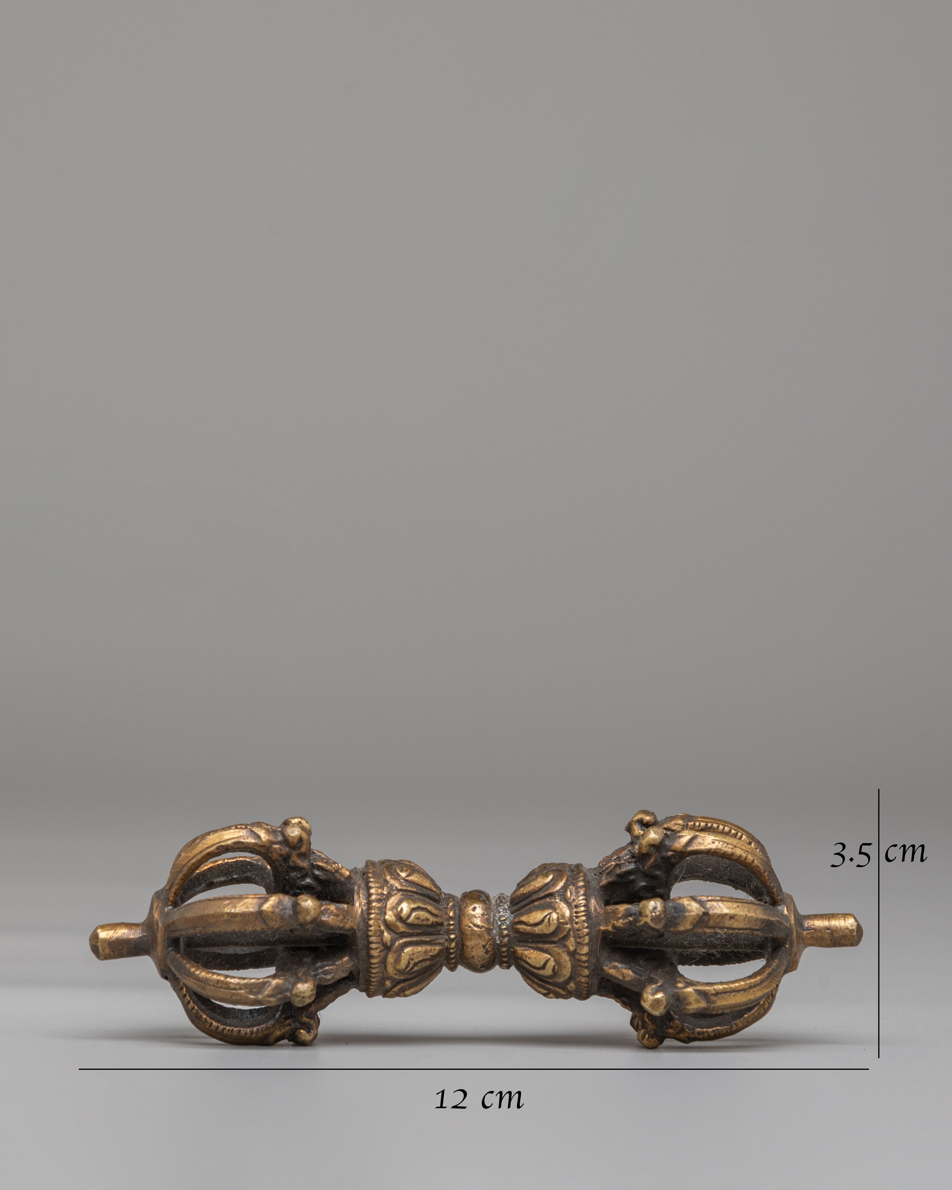 Buddhist Ritual Item Vajra | Brass Tibetan Ritual Tool for Spiritual Practices