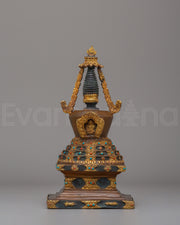 Handcrafted Tibetan Lotus Blossom Stupa