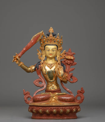 Handmade Bodhisattva Manjushri Statue