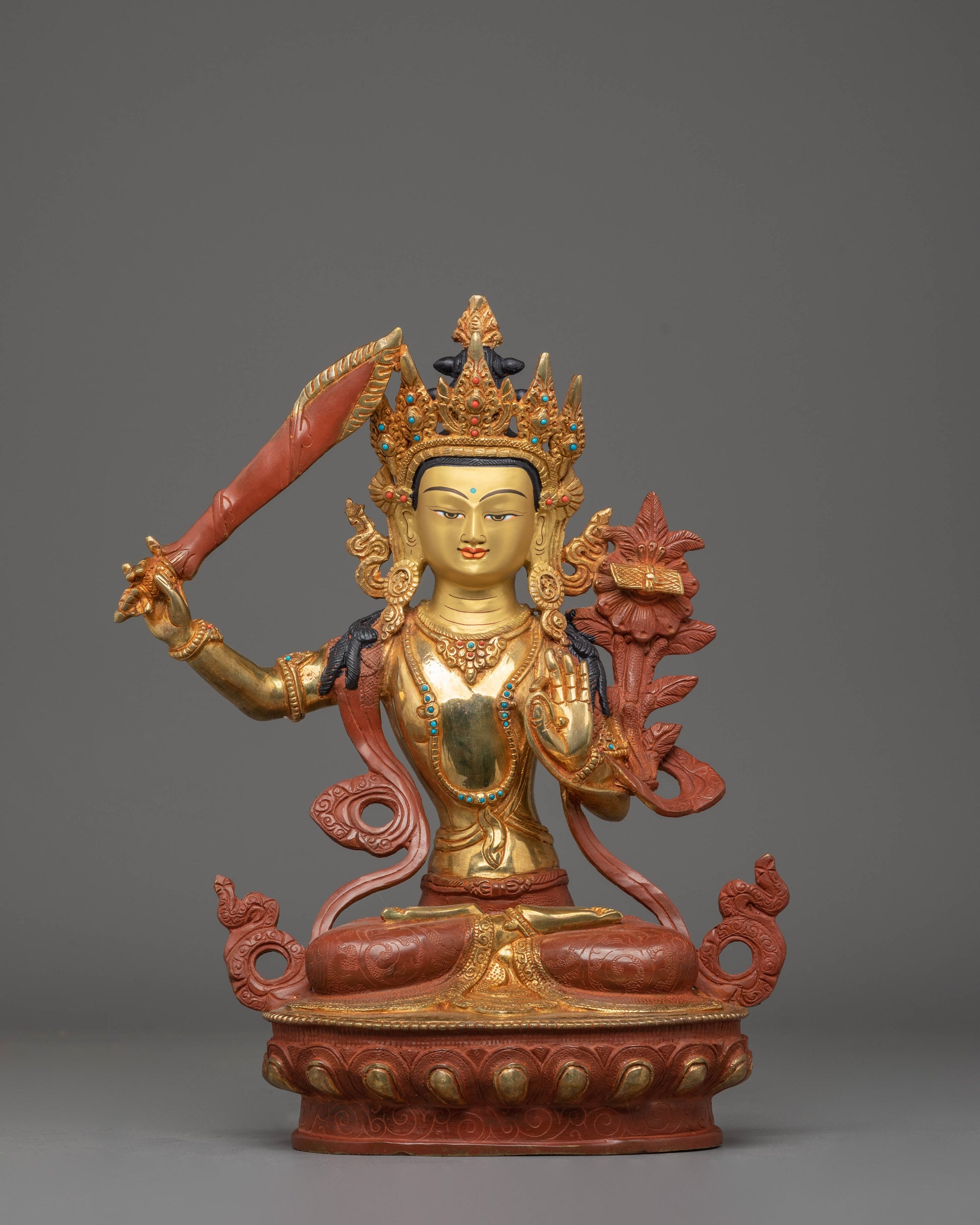Handmade Bodhisattva Manjushri Statue