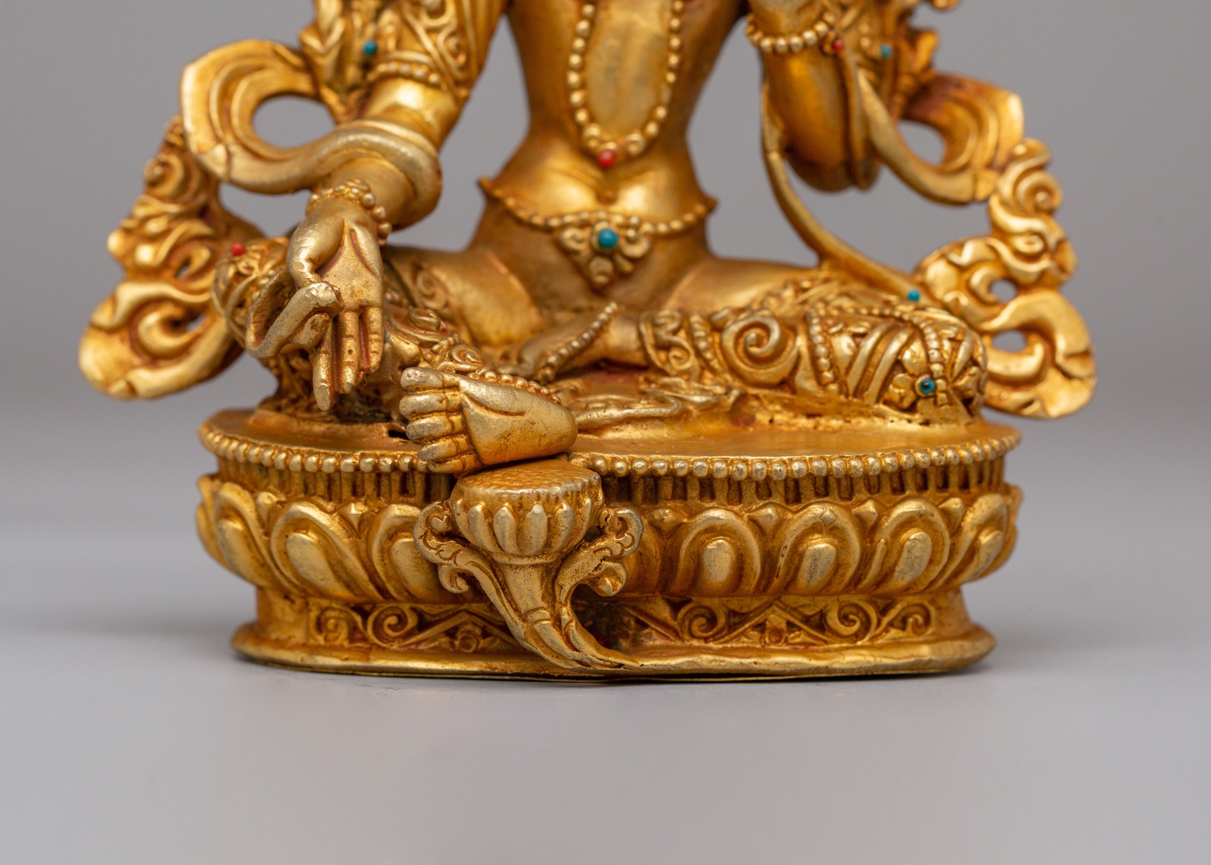 Handcrafted Shyama Tara Deity Statue | Tibetan Spiritual Goddess Artwork