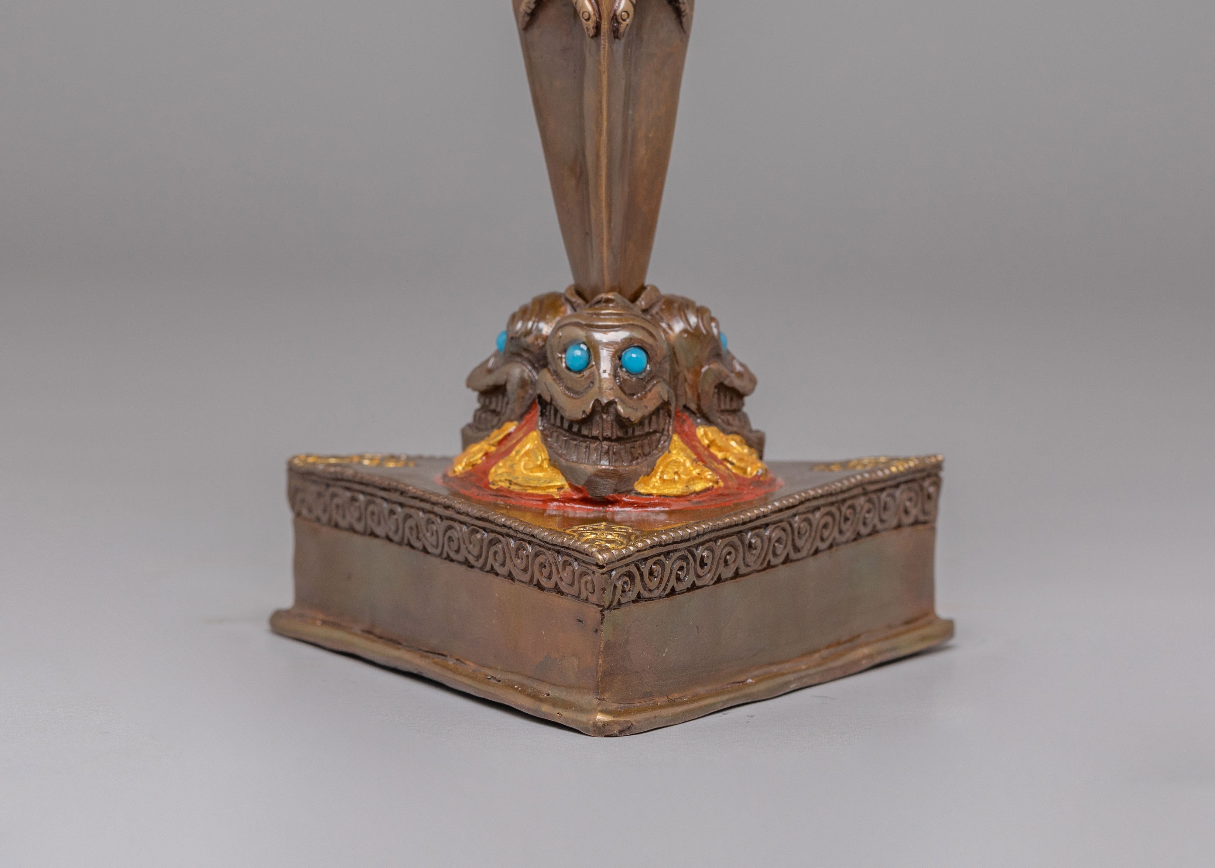 Sacred Ceremonial Phurba | Tibetan Wrathful Deity Dagger for Rituals