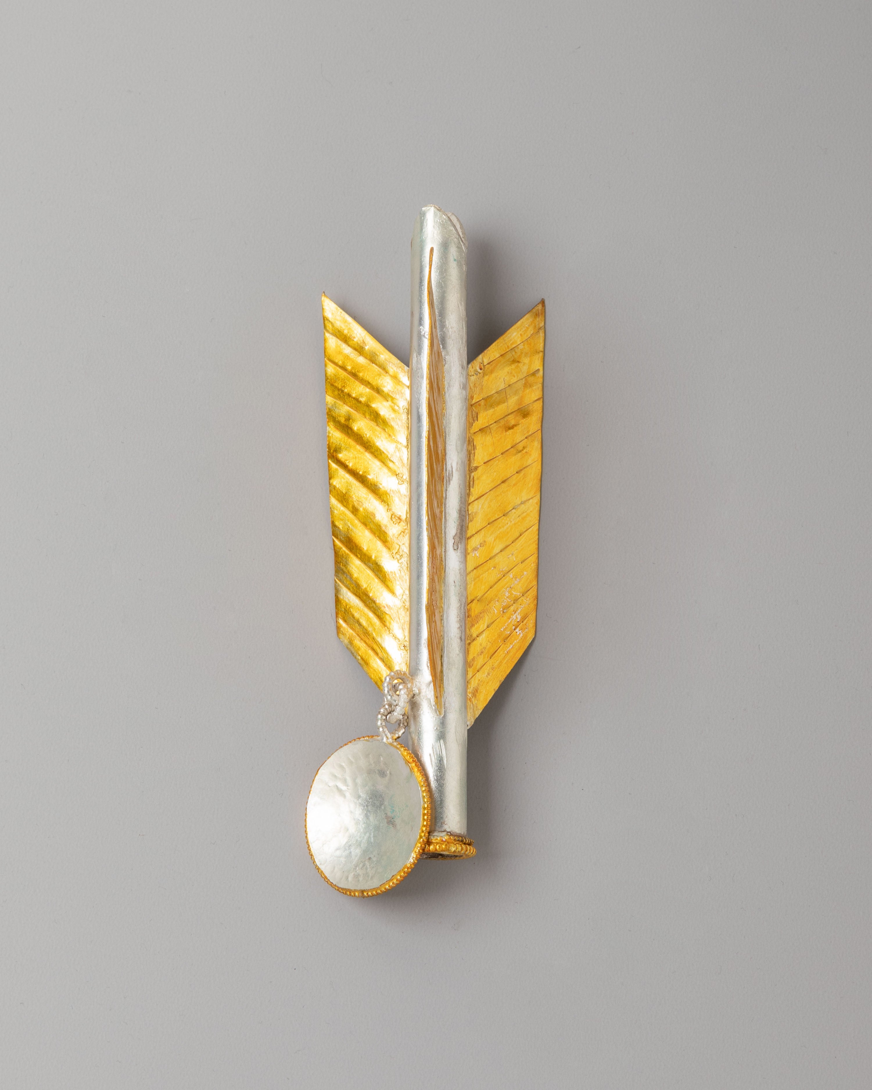 Himalayan Ritual Arrow | Gold and Silver Plated Altar Decor