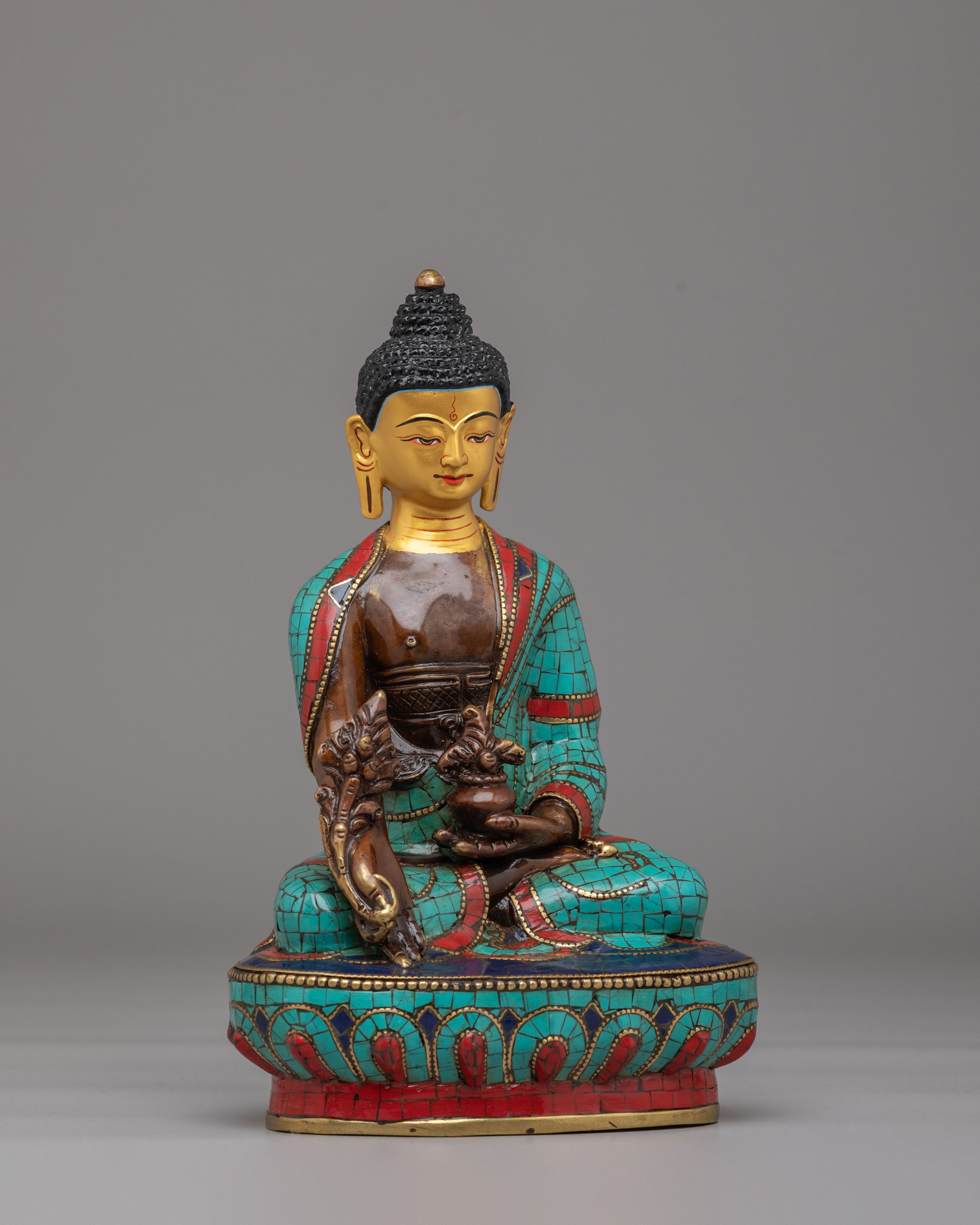 Tibetan Medicine Buddha Deity Statue | Spiritual Healing Decor