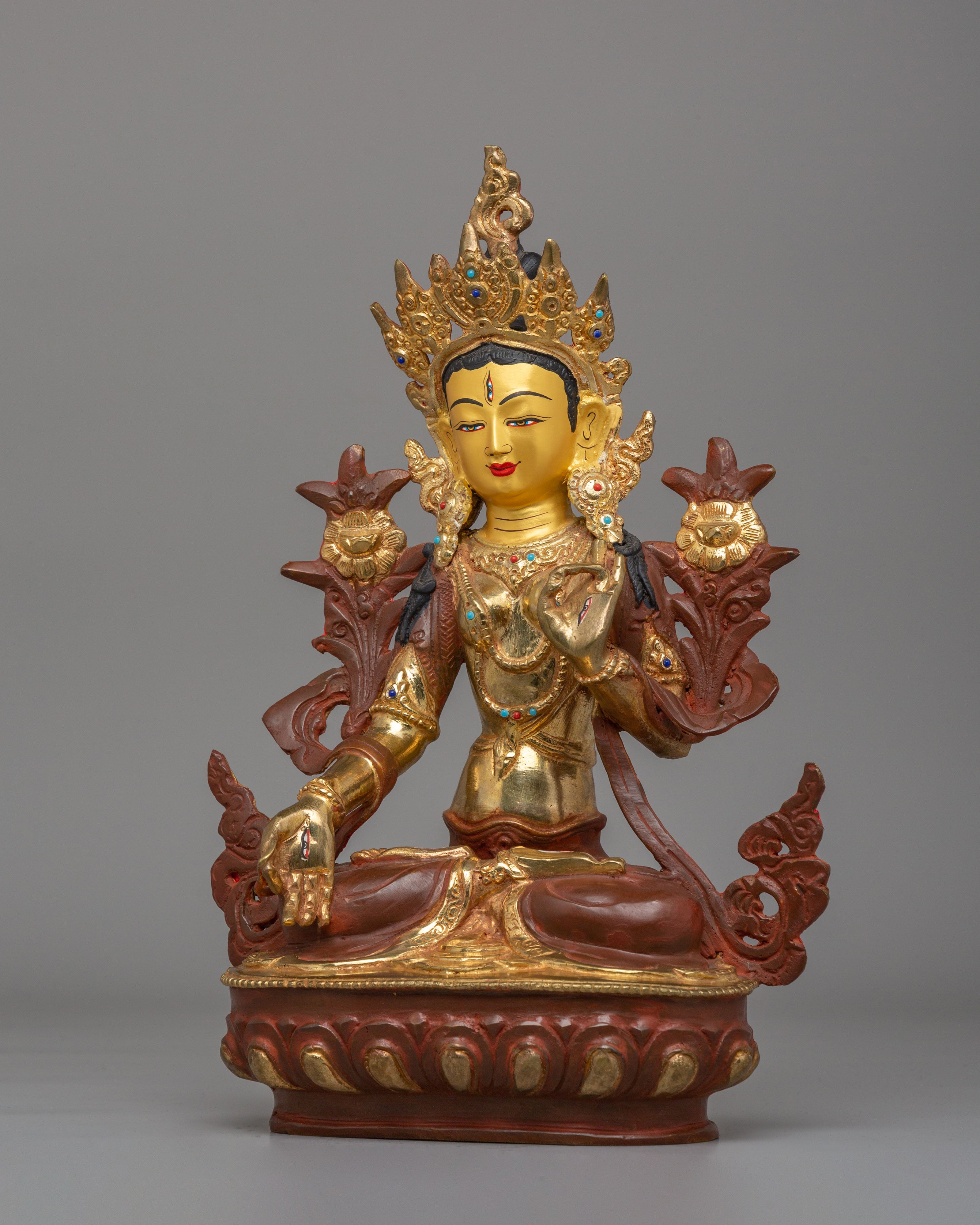 Himalayan Altar White Tara Statue | Goddess of Healing and Compassion