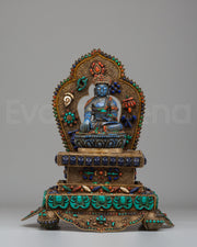 Lapis Lazuli Crown Shakyamuni Buddha Statue