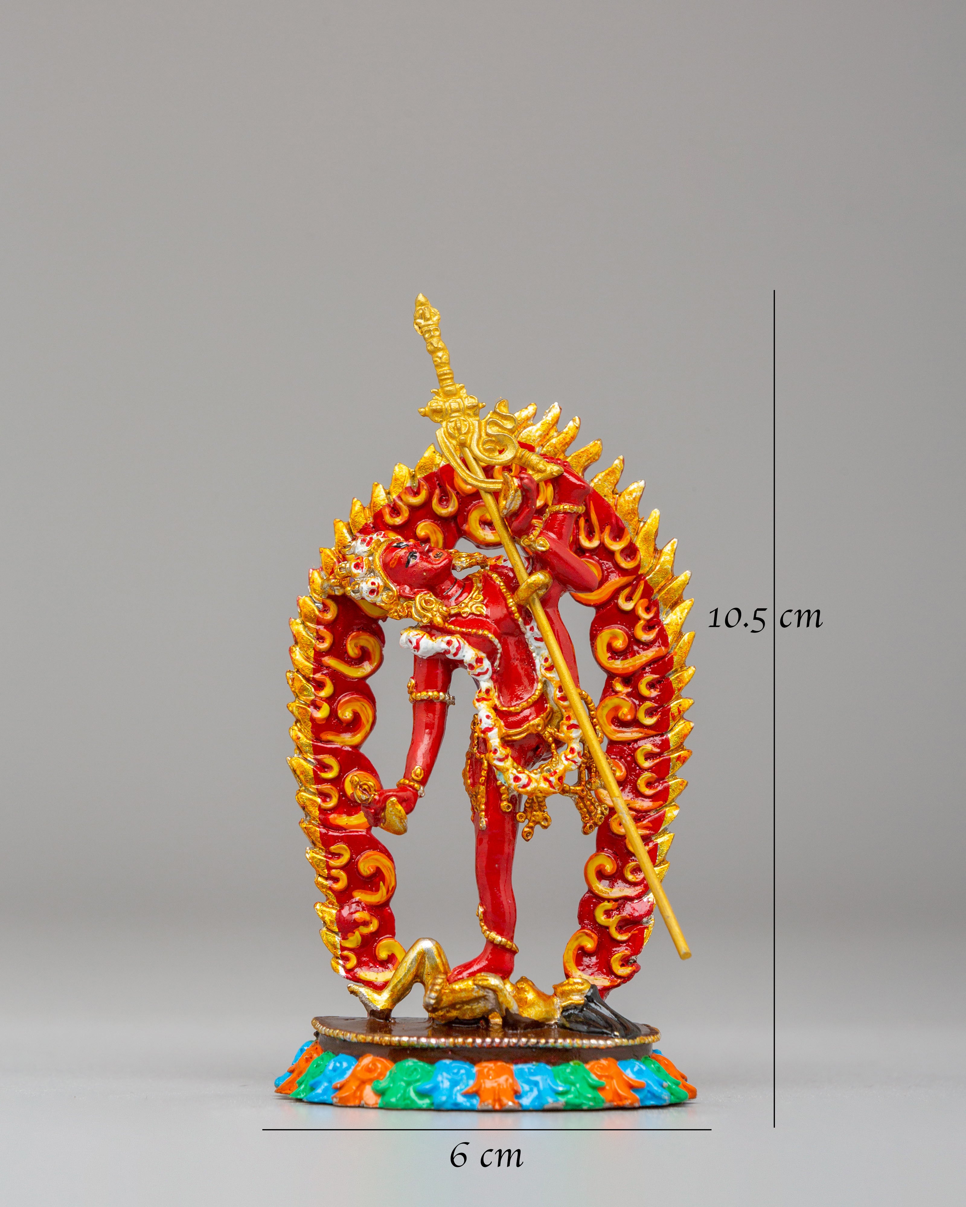 Handcrafted Flying Vajrayogini Sculpture | Hand Painted Buddhist Dakini