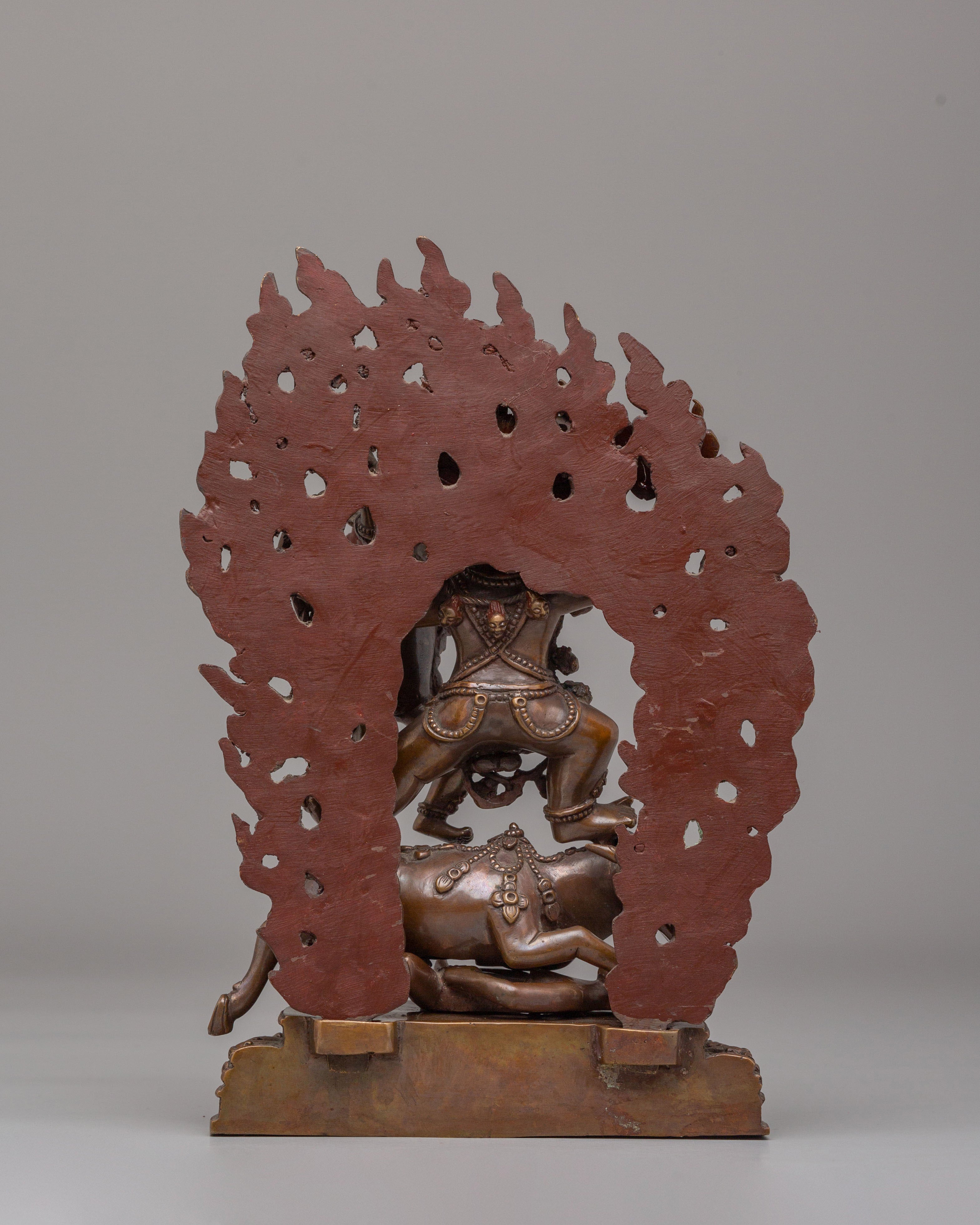 Sacred Yama Dharmaraja With Consort Statue | The Lord of Death