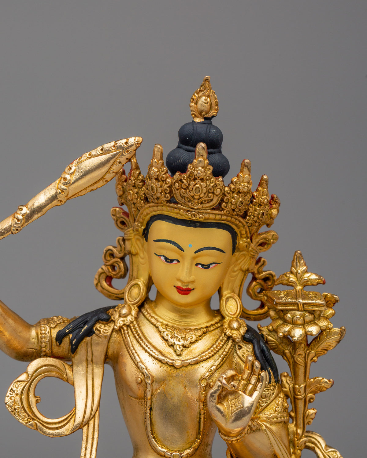 Handcrafted Manjushri Buddhist Statue | Bodhisattva of Wisdom