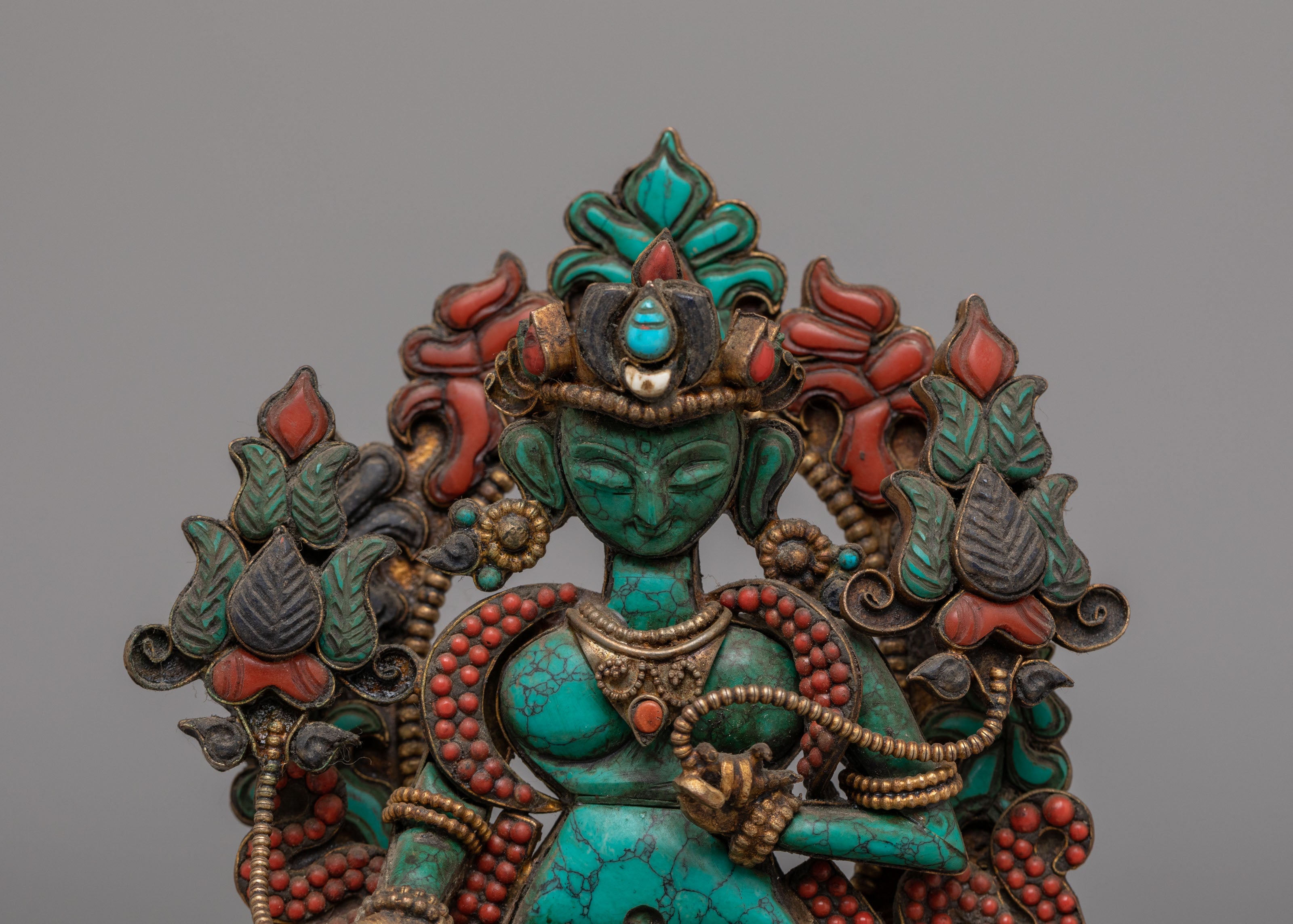 Green Tara Spiritual Statue | Handcrafted Tibetan Goddess of Compassion