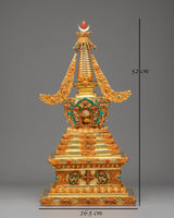 Golden Copper Tibetan Stupa