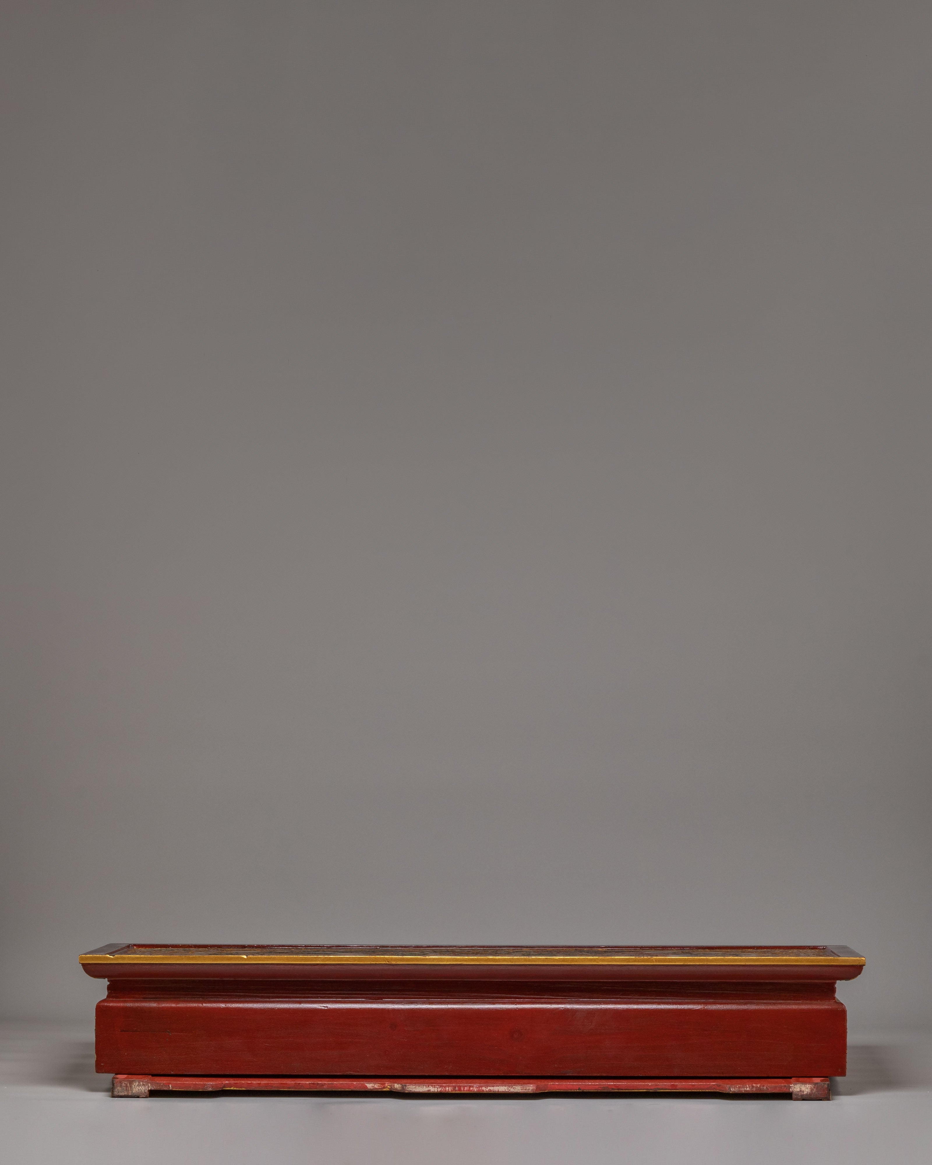 Sacred Tibetan Folding Table | Handcrafted Wooden Table for Meditation & Rituals