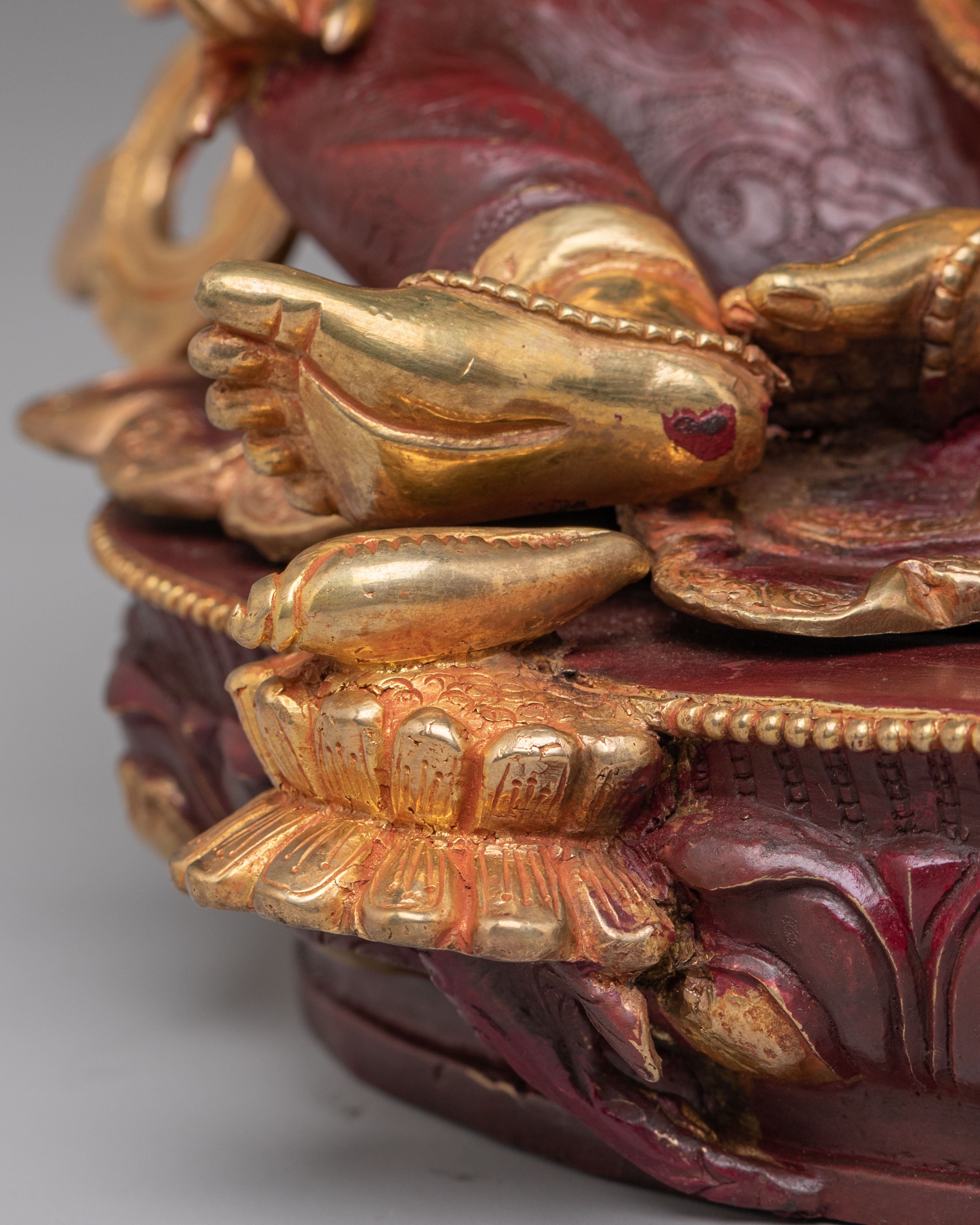 Dzambhala Statue For Home Shrine | Tibetan Wealth Deity Figurine