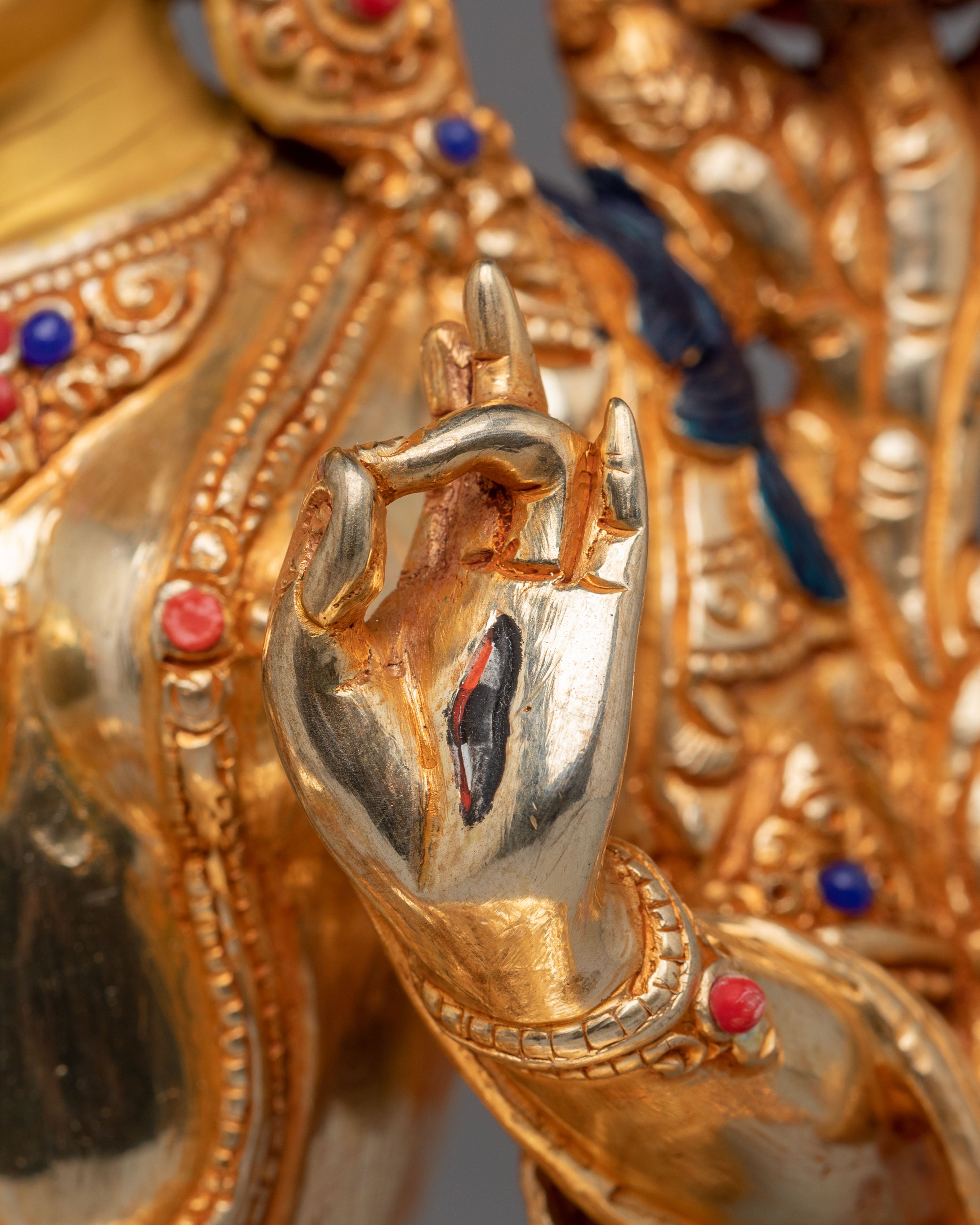 Traditional White Tara Figurine | Tibetan Buddhist Deity