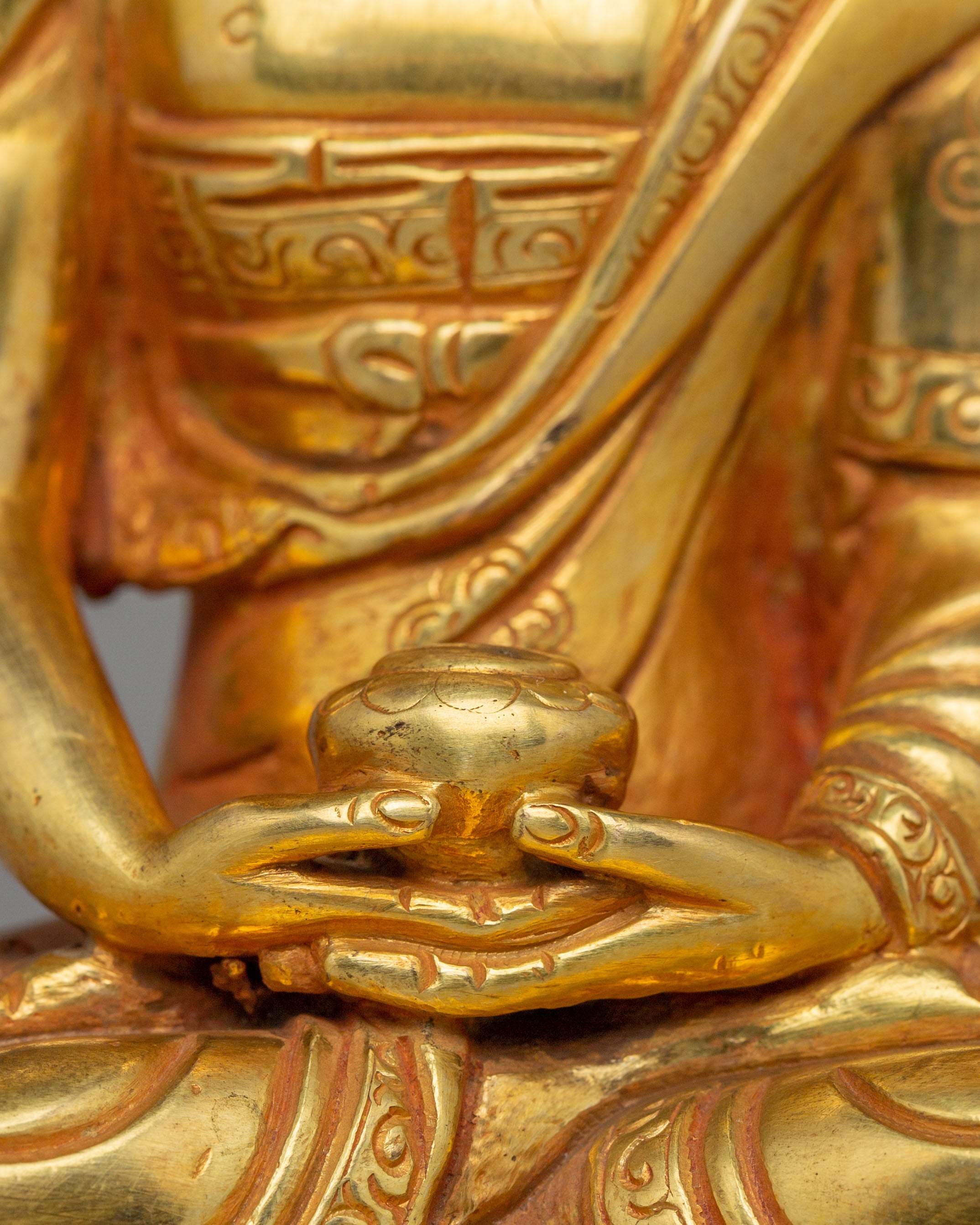Amitabha Buddha Statue on Throne | Symbol of Infinite Light and Wisdom