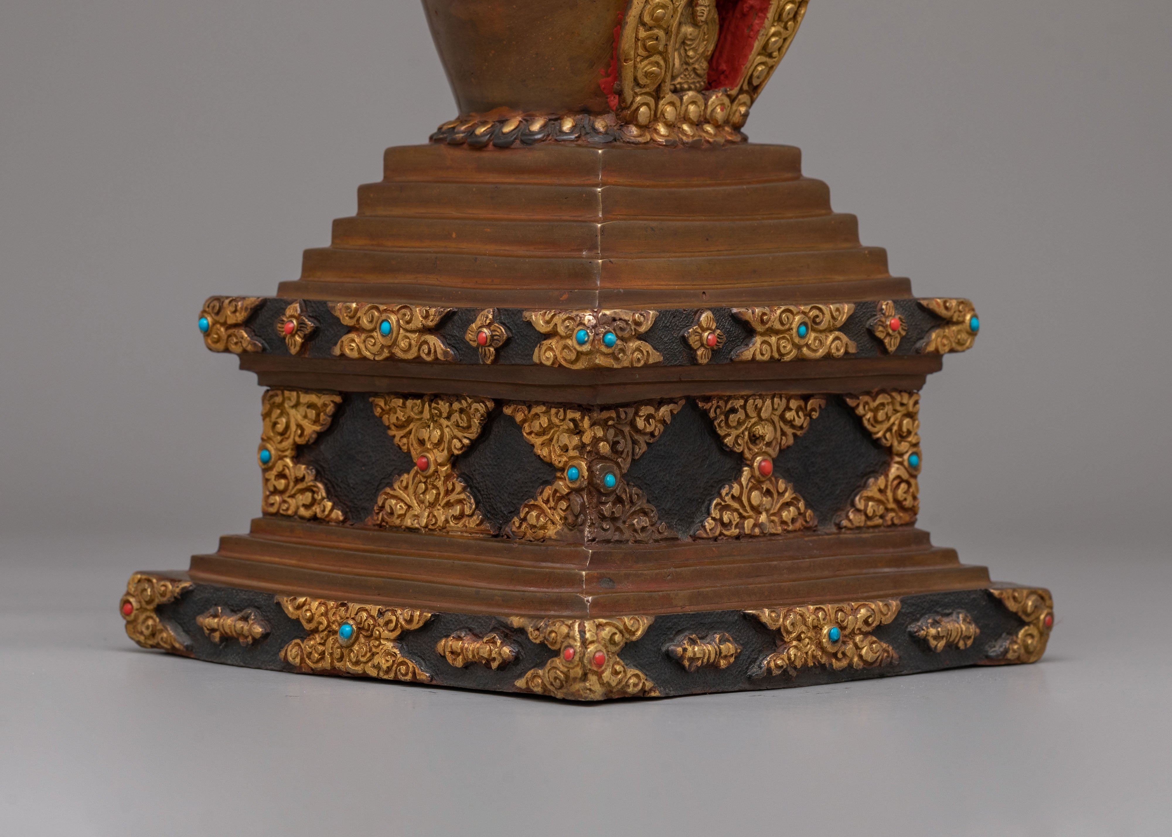 Handcrafted Altar Enlightenment Stupa | Sacred Buddhist Decor